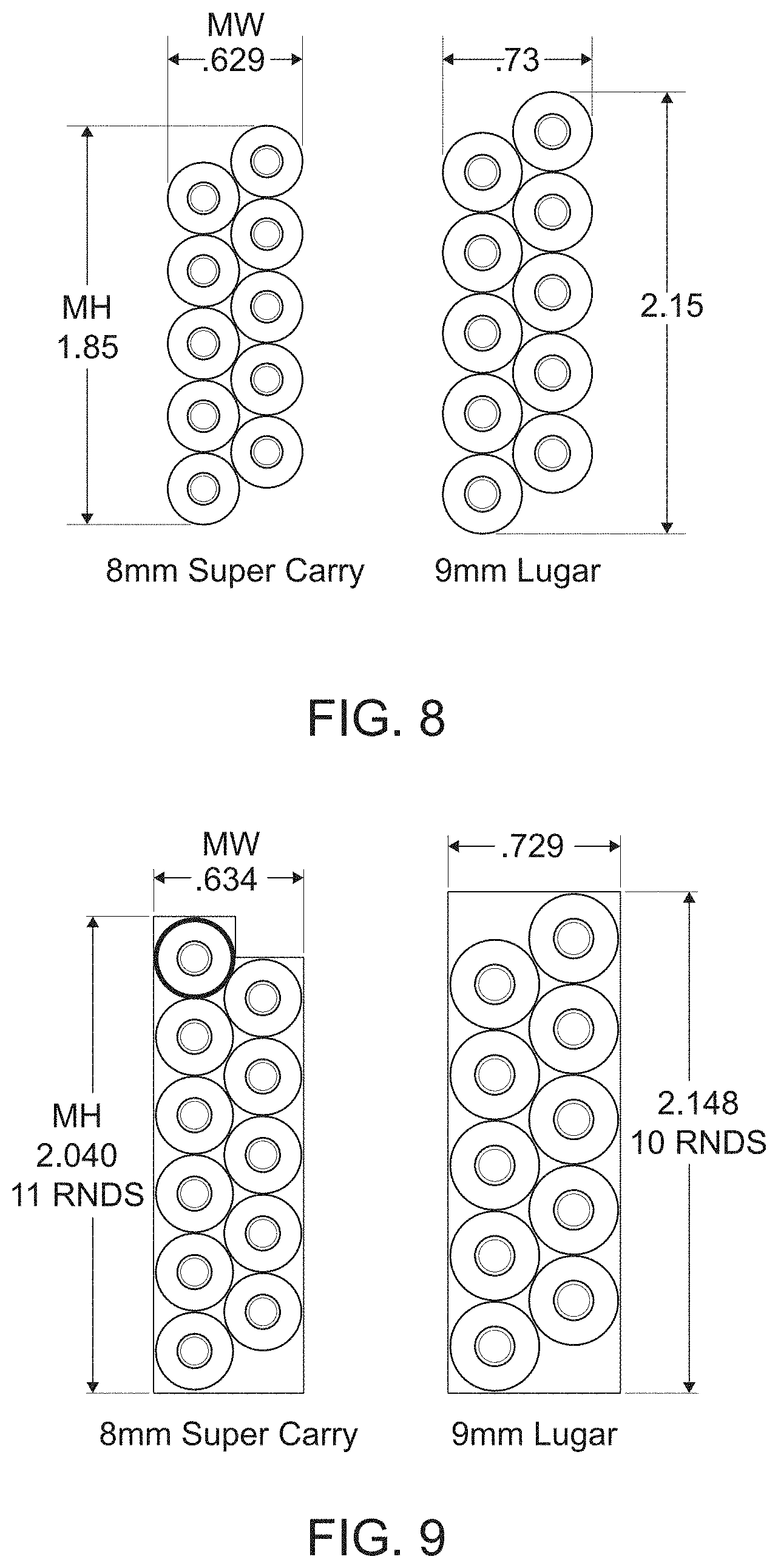 Patent US11774221 Figure 5 – Handgun cartridge