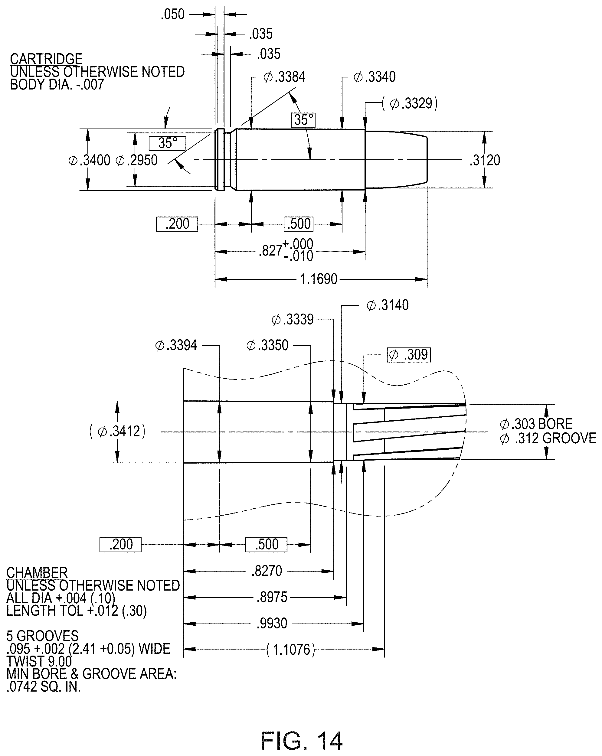Patent US11774221 Figure 9 – Handgun cartridge