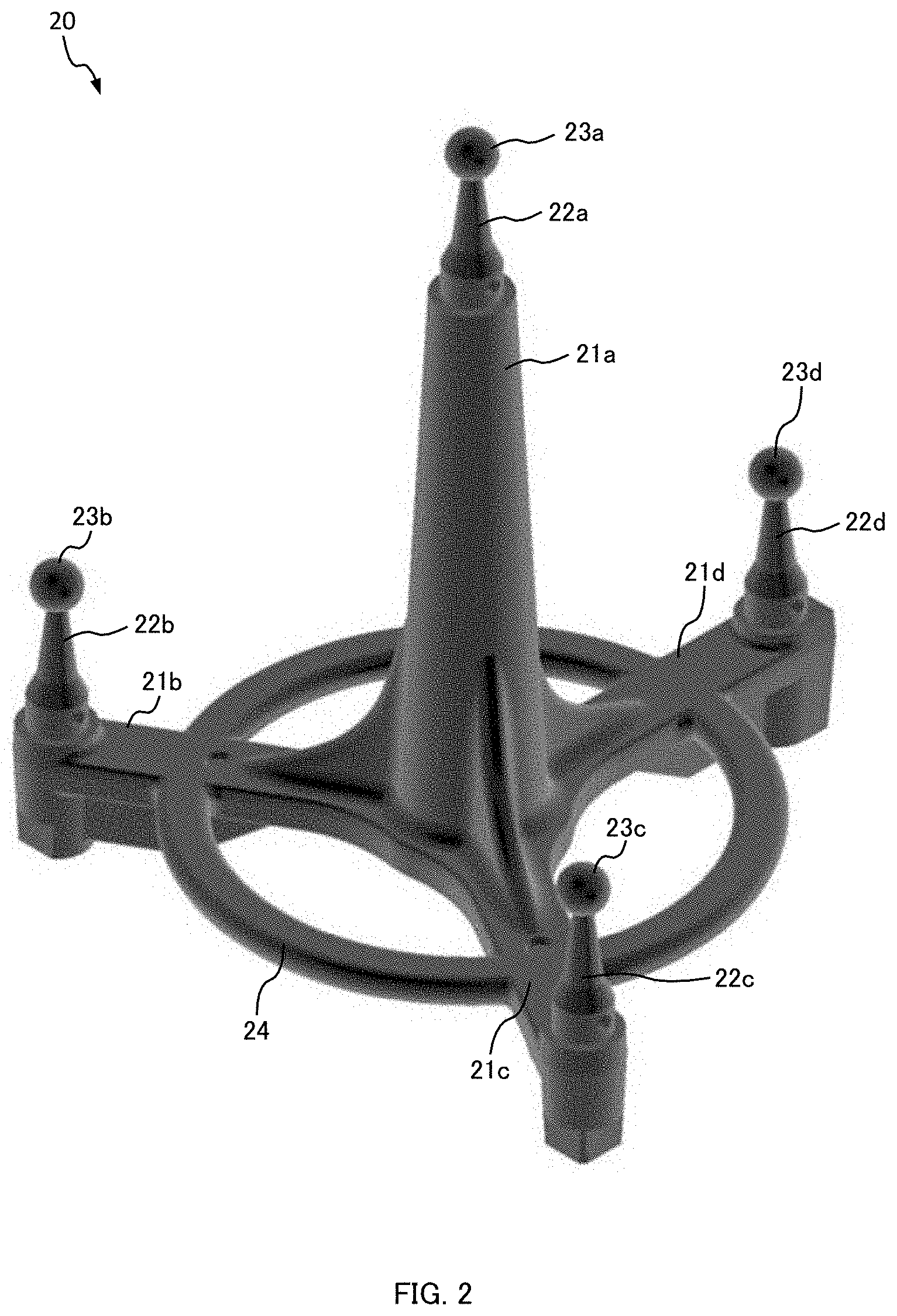 Patent US11774227 Figure 2 – Inspection gauge for coordinate measuring apparatus and abnormality determination method