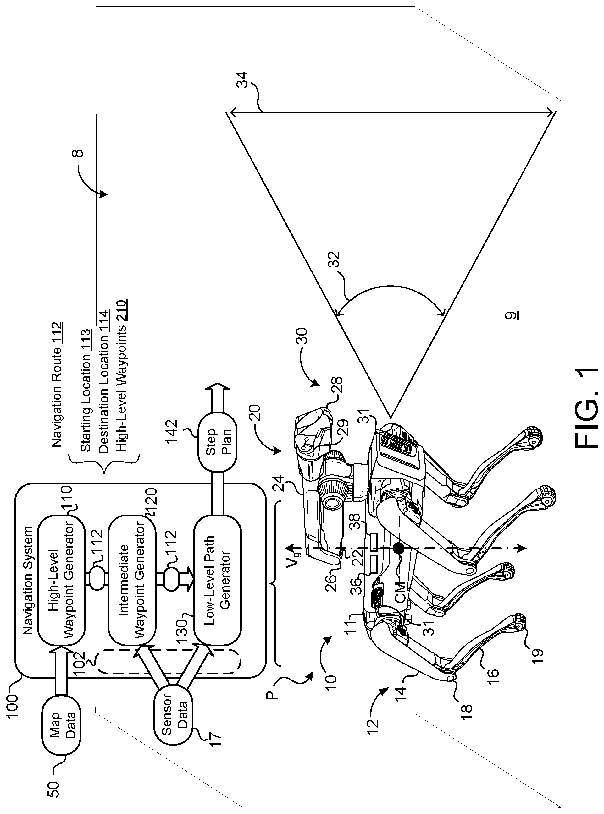 Patent US11774247 Figure 1 – Intermediate waypoint generator