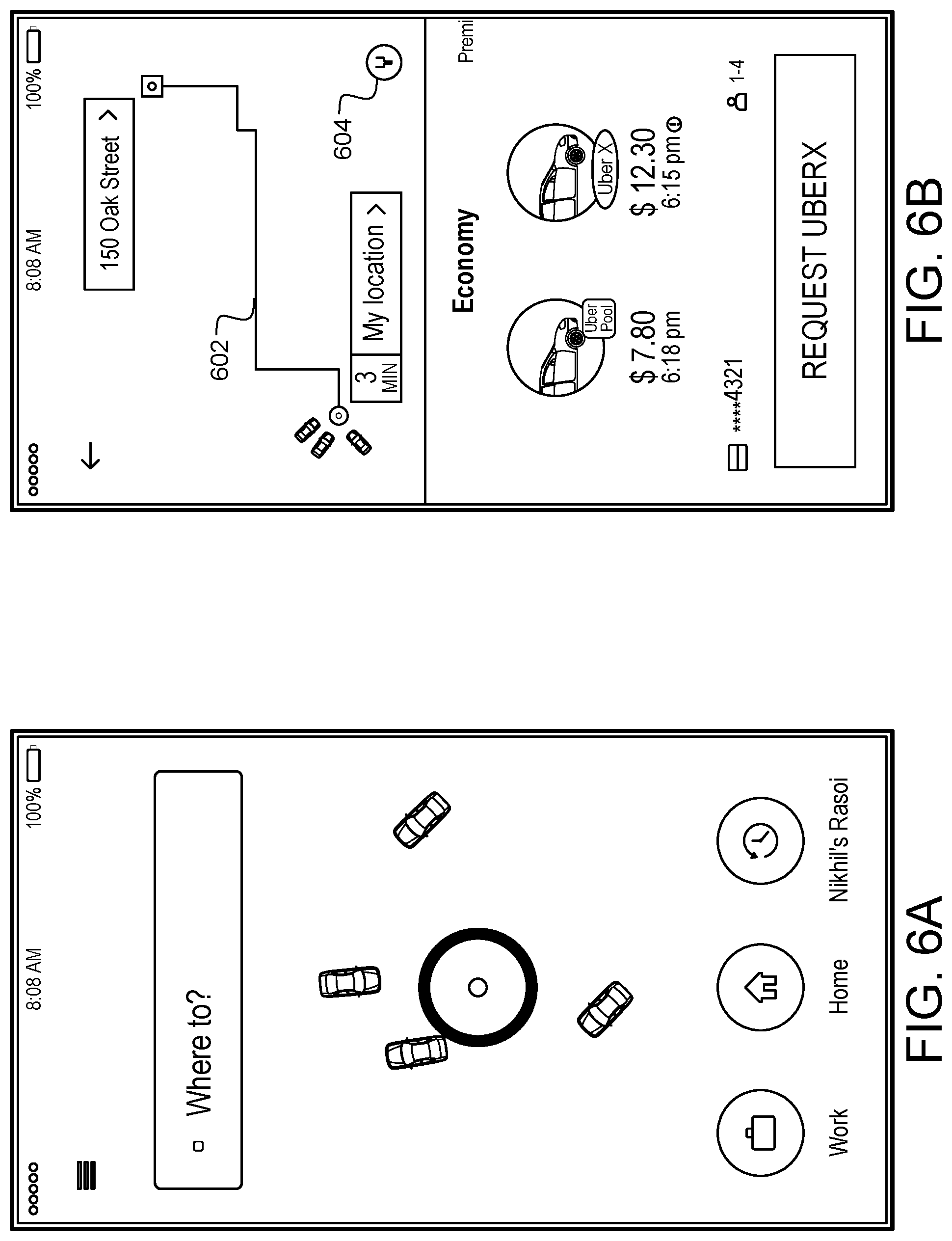Patent US11774256 Figure 6 – User control of alternate routes