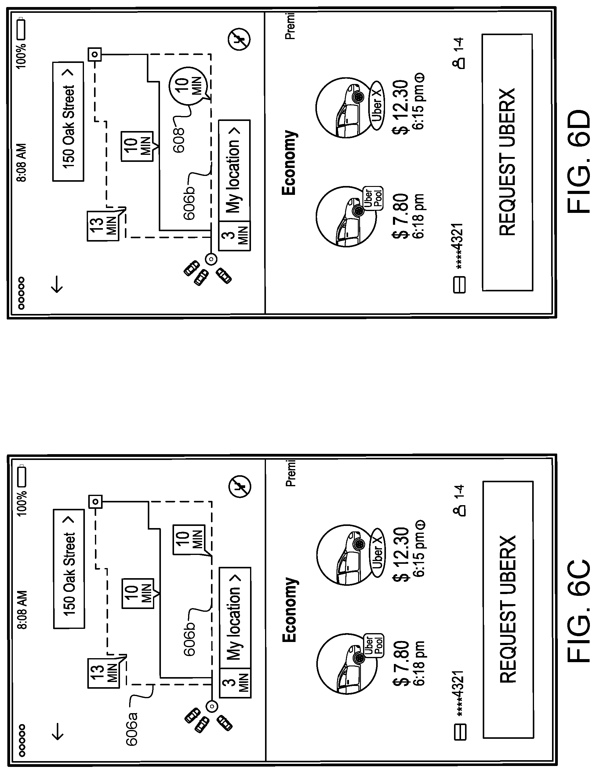 Patent US11774256 Figure 7 – User control of alternate routes