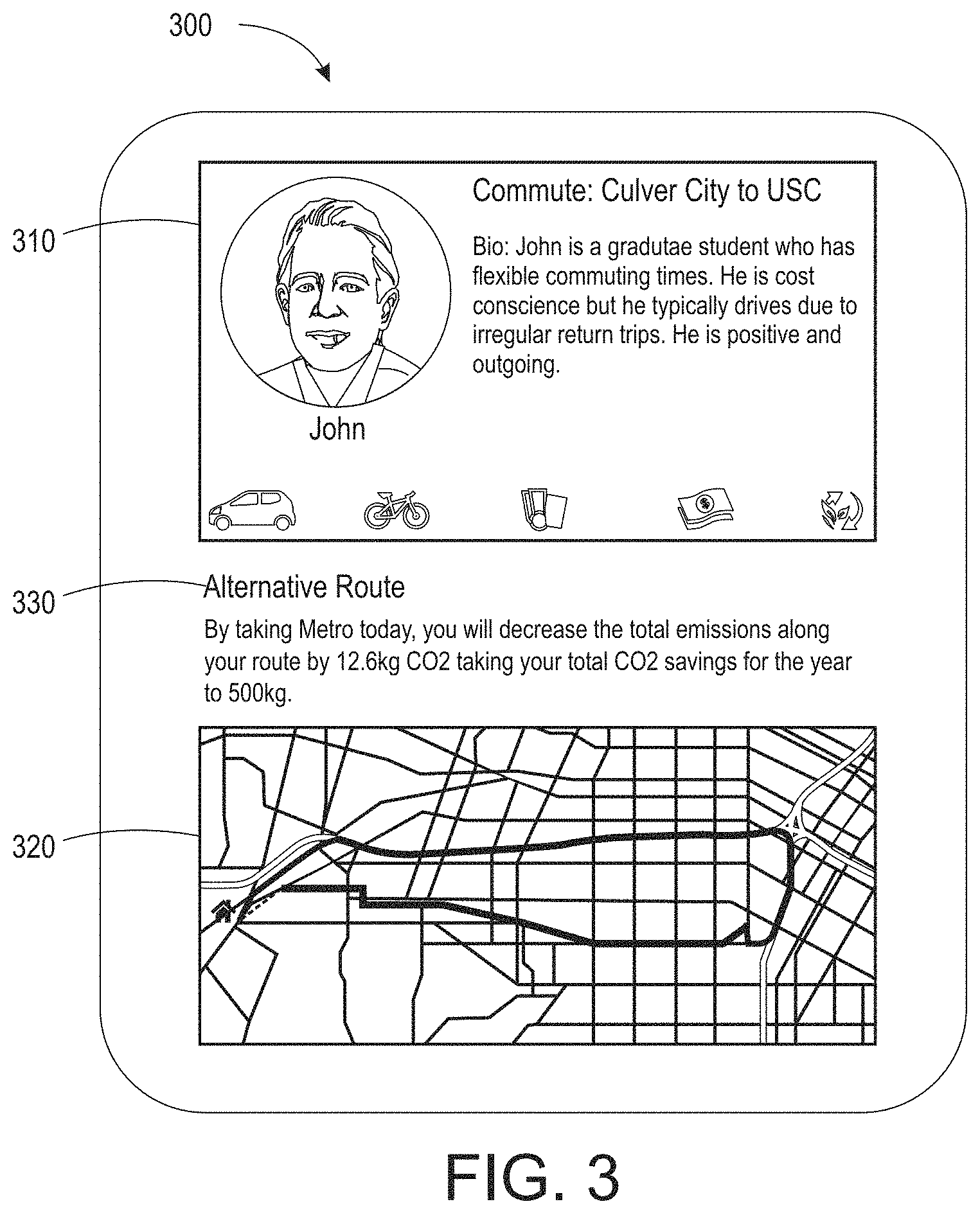 Patent US11774257 Figure 3 – User behavior influence in transportation systems