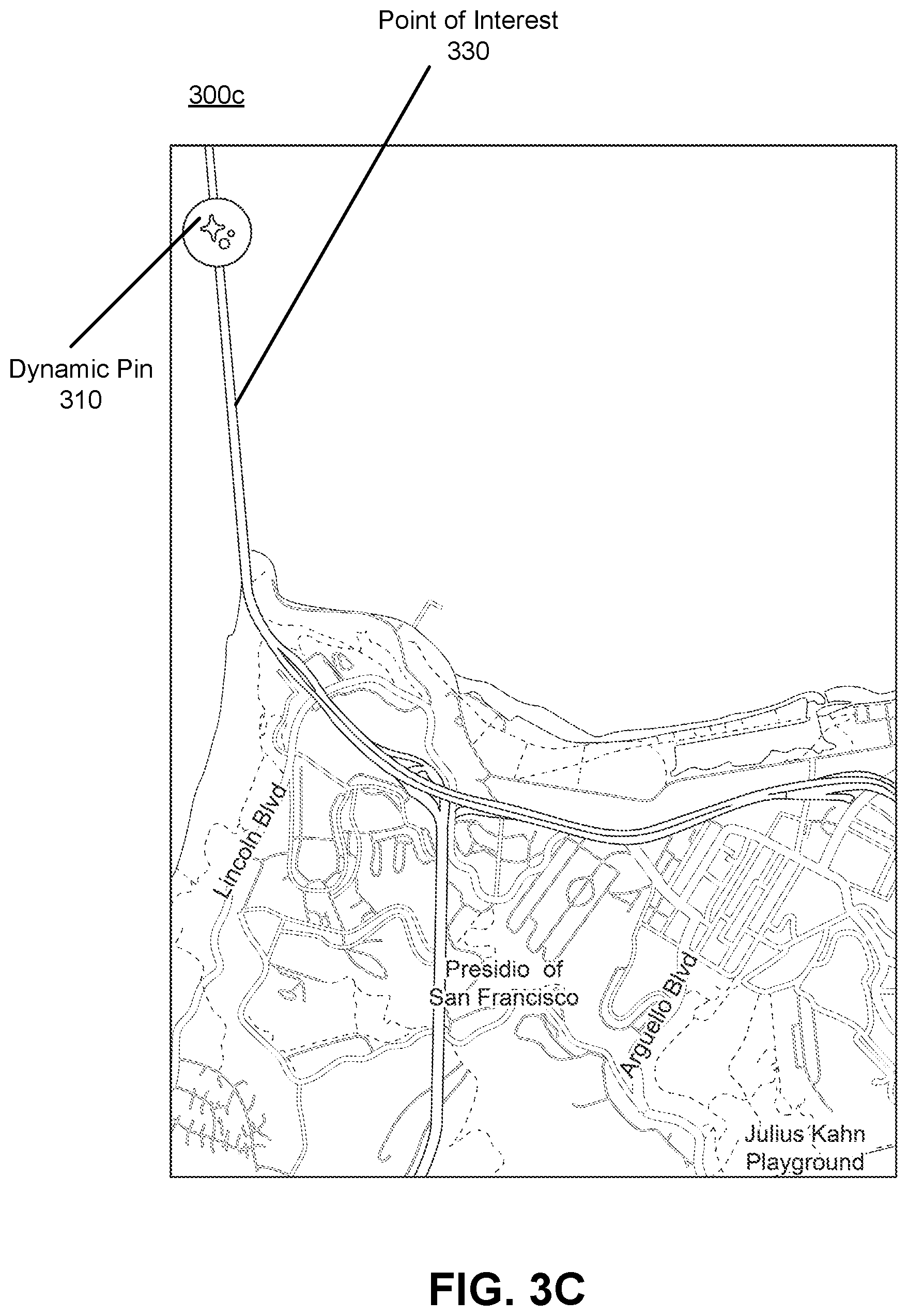 Patent US11774260 Figure 5 – Dynamic obfuscation of a mapped point of interest