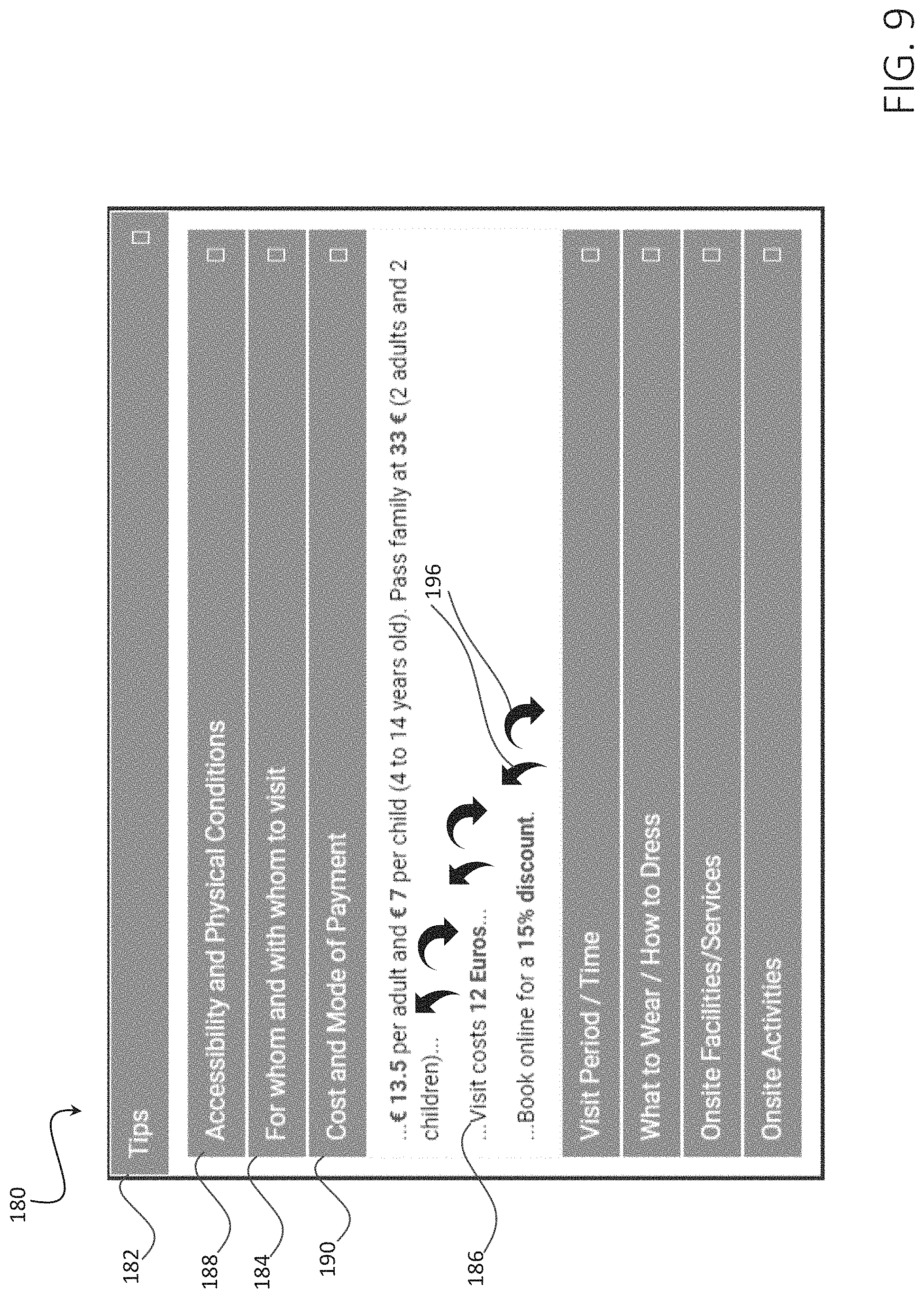 Patent US11774264 Figure 9 – Method and system for providing information to a user relating to a point-of-interest