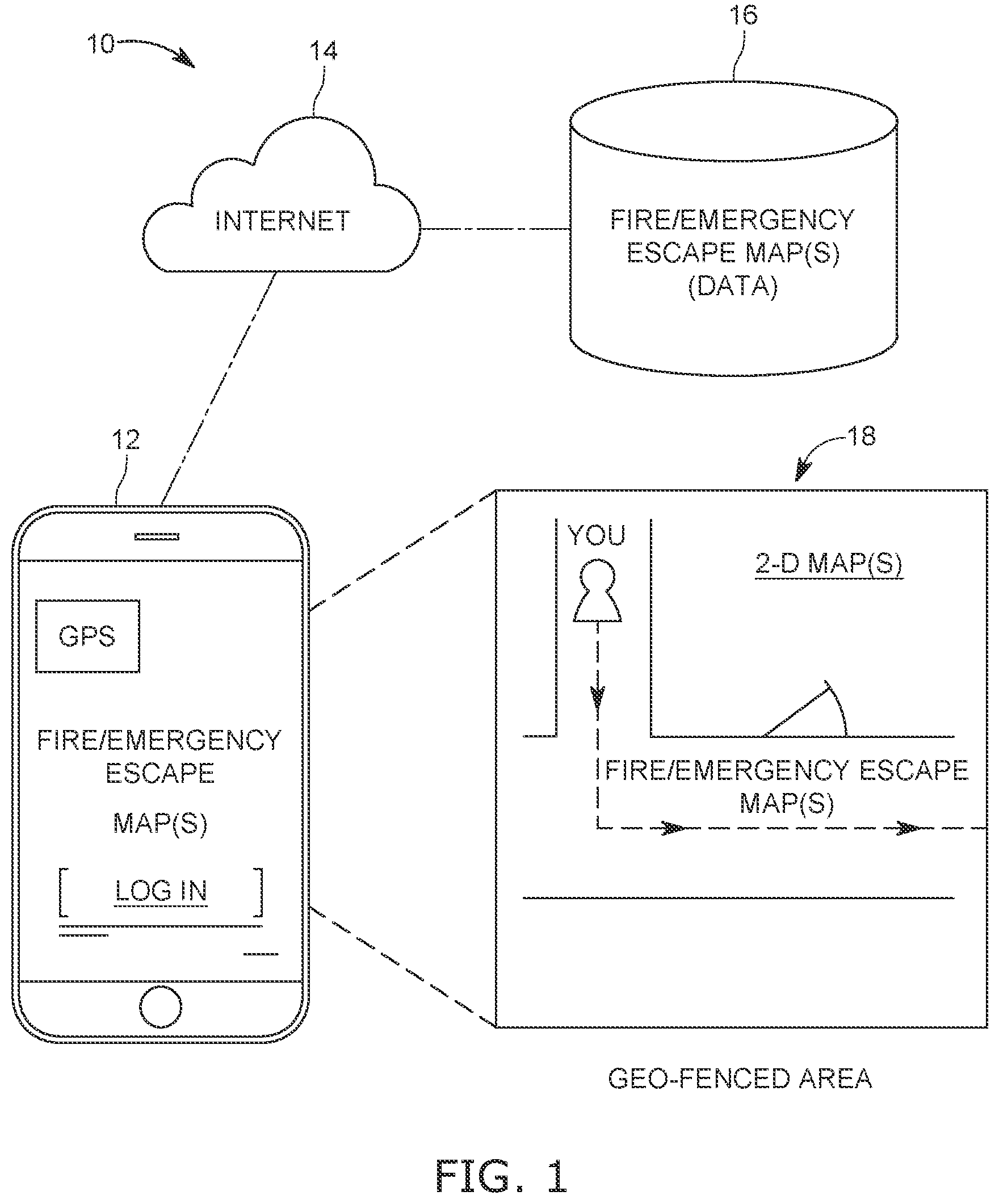 Patent US11774265 Figure 1 – System and method of publishing map data to an end user based on location data