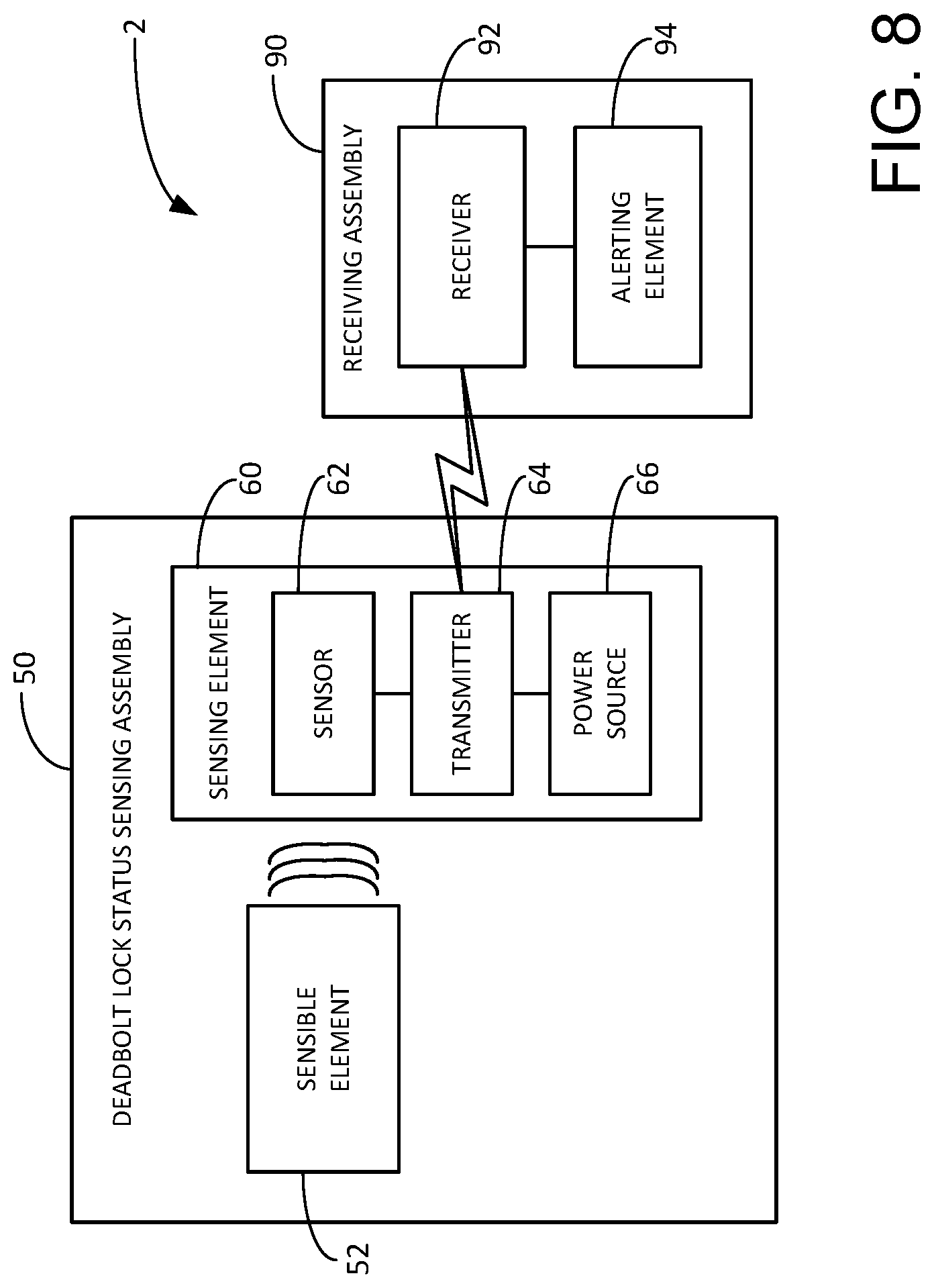 Patent US11774267 Figure 7 – System and apparatus for sensing and providing alerts for deadbolt lock status