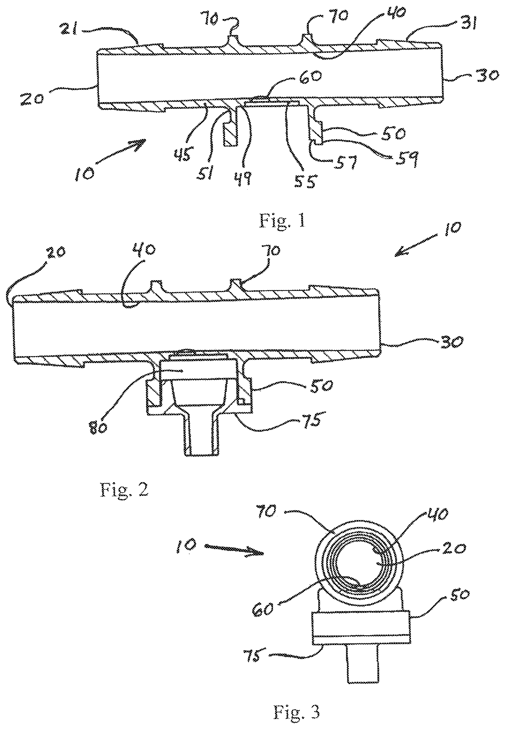 Patent US11774272 Figure 1 – Universal sensor fitting for process applications