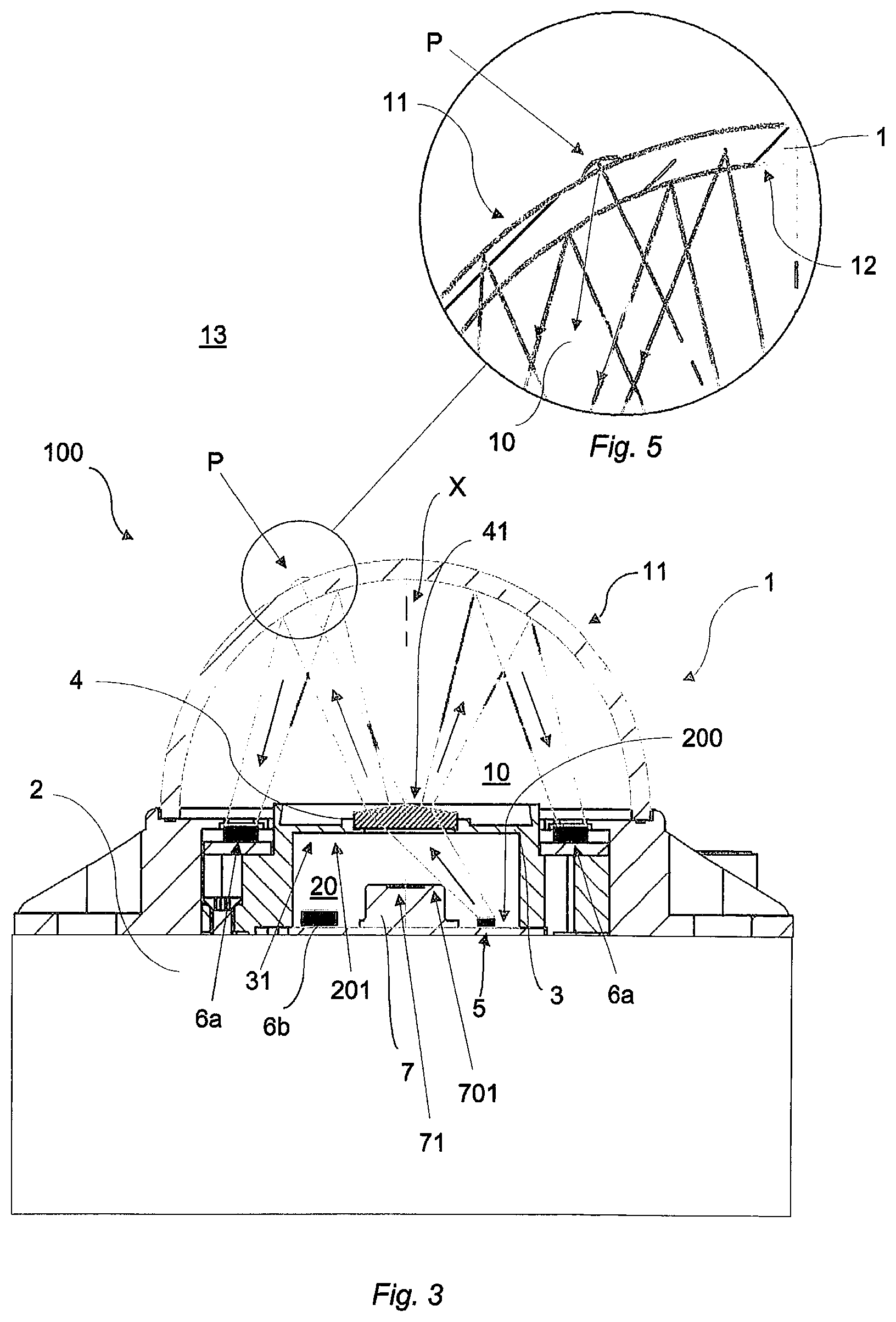Patent US11774282 Figure 3 – Pyranometer dome soiling detection with light sensors