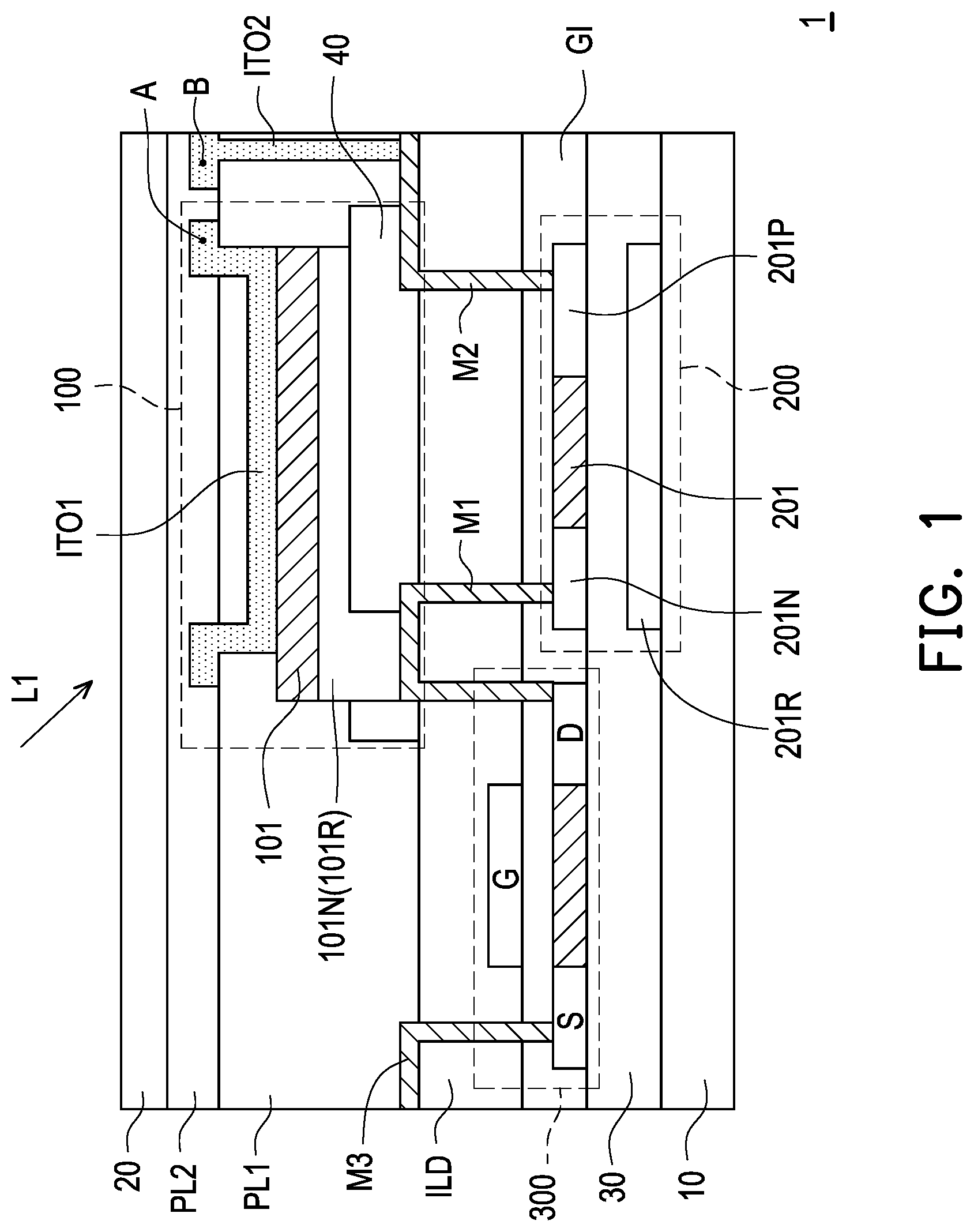 Patent US11774286 Figure 1 – Light detection device having stacked light detectors