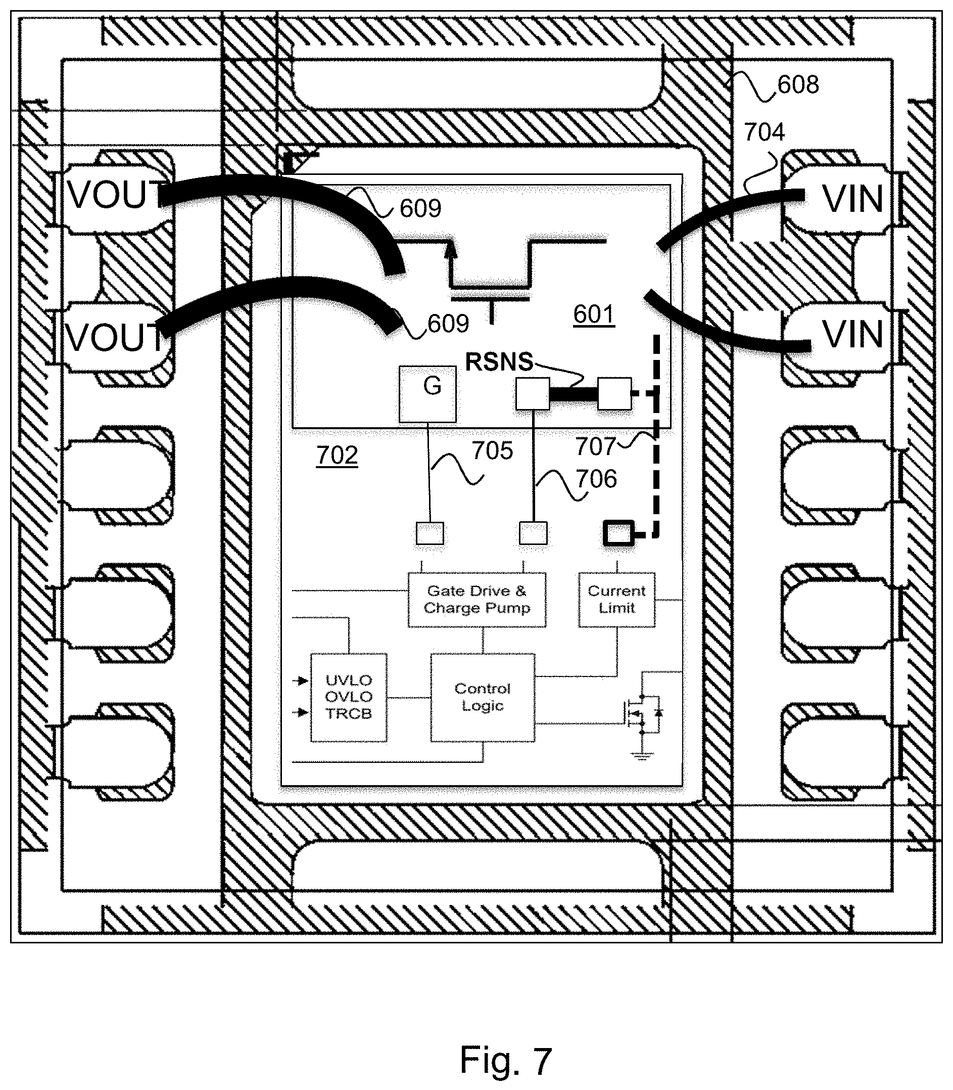 Patent US11774296 Figure 7 – Method and circuit for sensing MOSFET temperature for load switch application