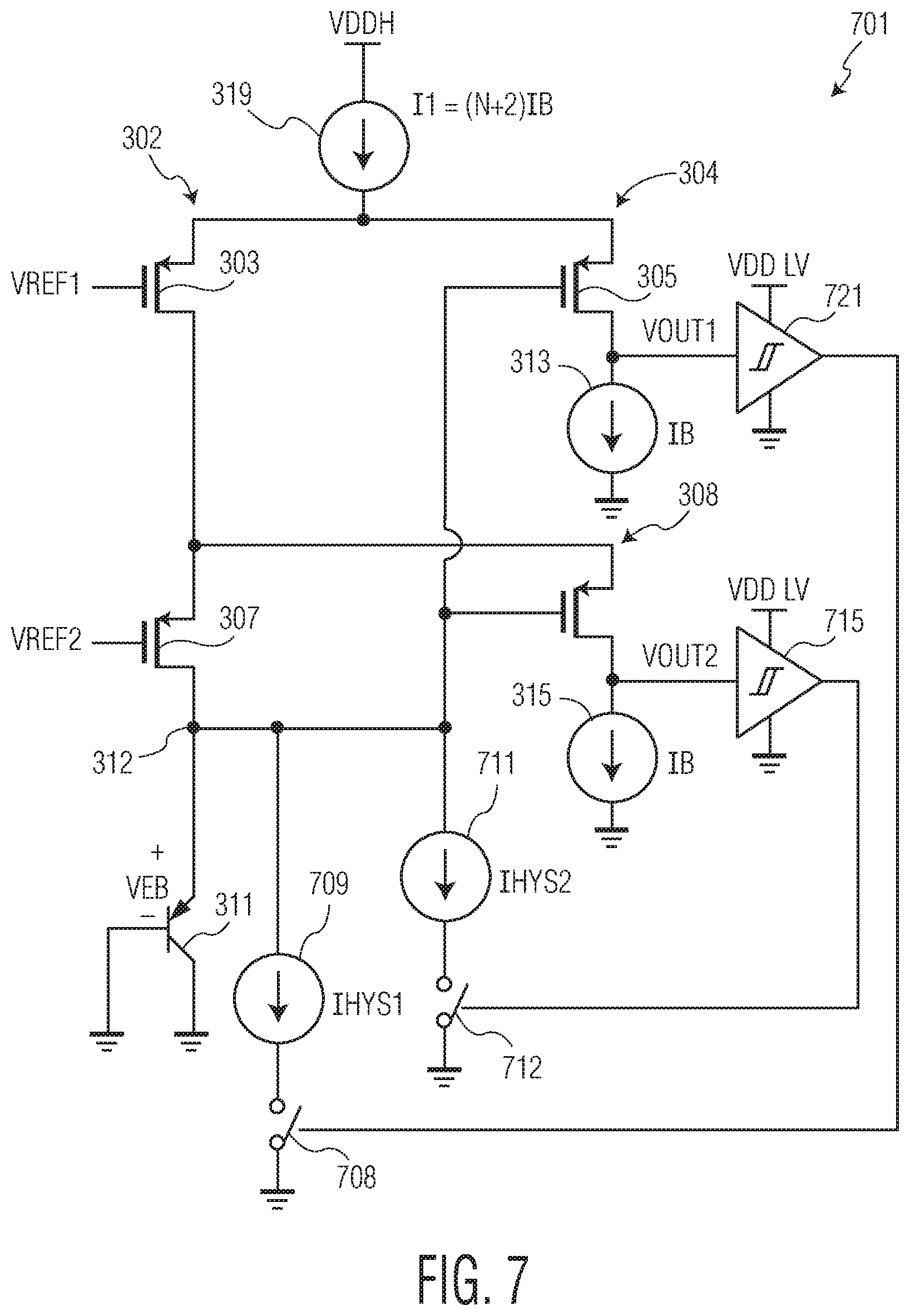 Patent US11774297 Figure 7 – Temperature detection circuit
