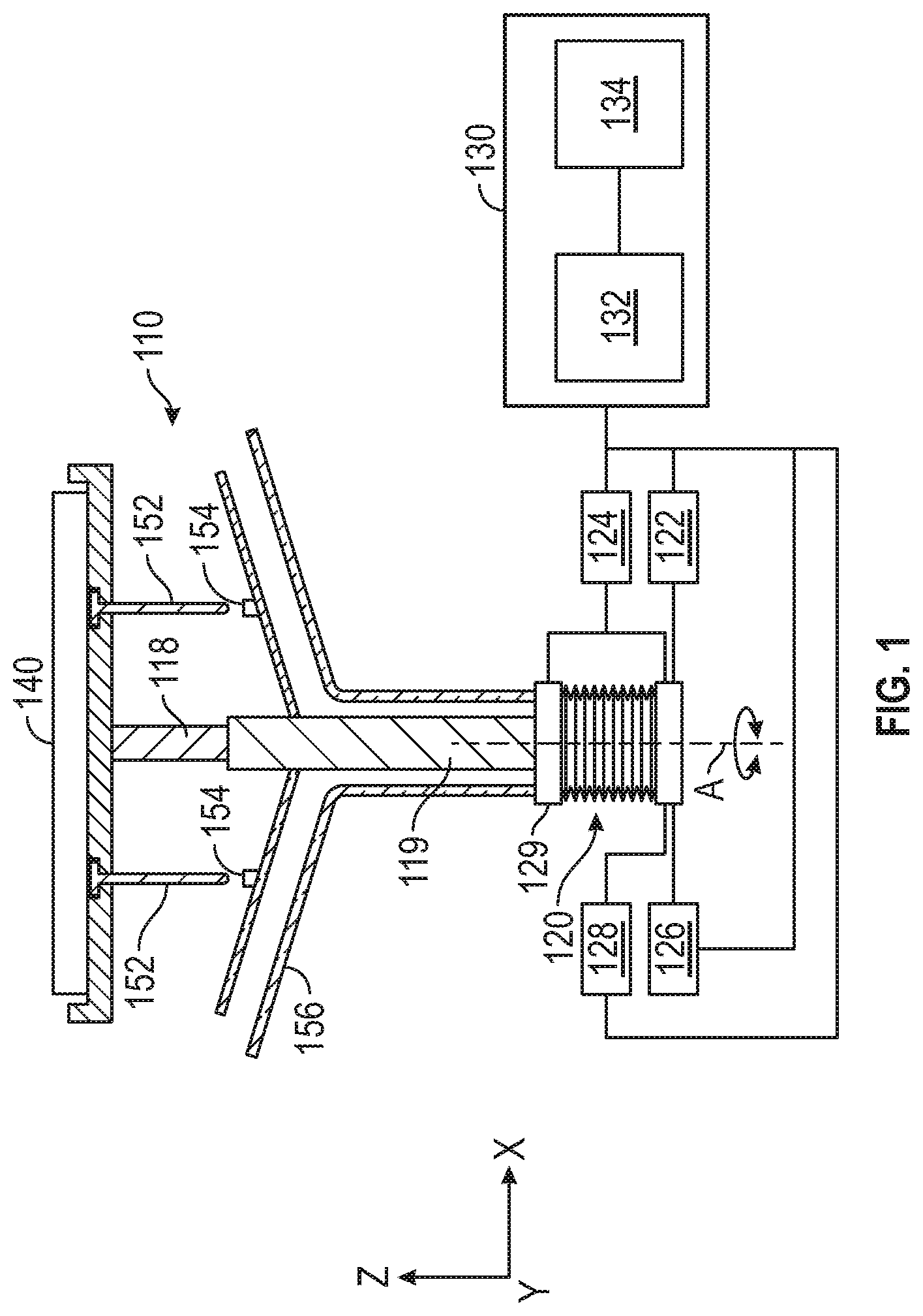 Patent US11774306 — System and method for maintenance of rotation-lift assembly — Figure 1