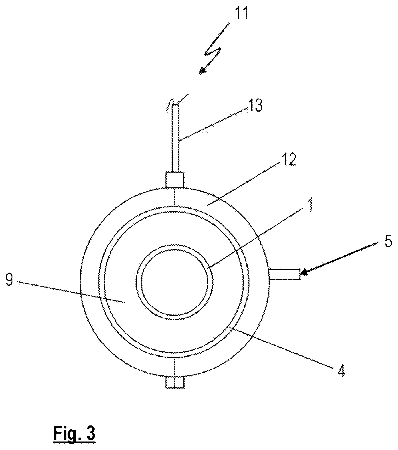 Patent US11774312 Figure 3 – Method for testing and for an inspection of a functionality of an insulation work on industrial installations, especially of an insulation surrounding a pipe; system comprising a pipe especially for transport of cooled media, and insulation for such a pipe