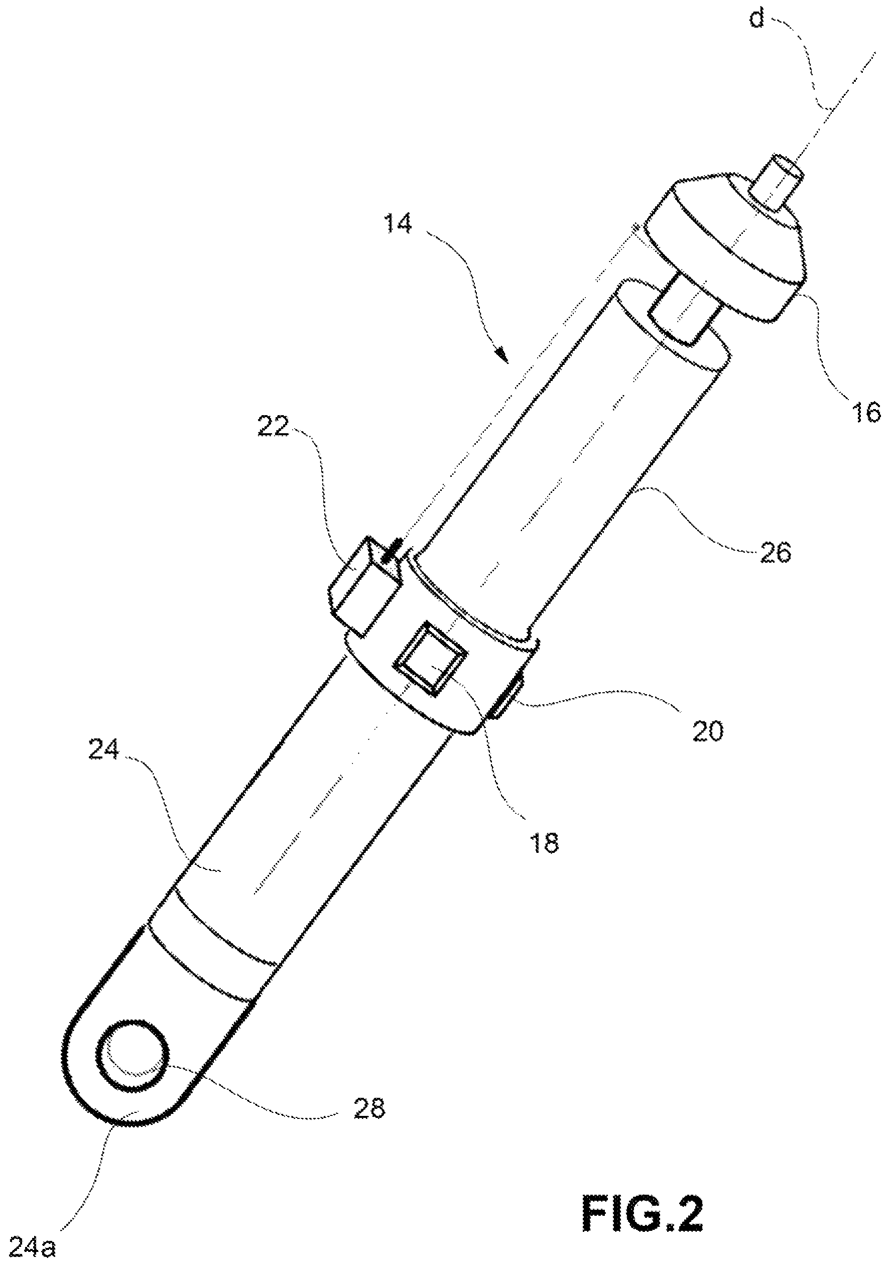 Patent US11774316 Figure 2 – Apparatus for carrying out load testing on an aircraft part and method thereof