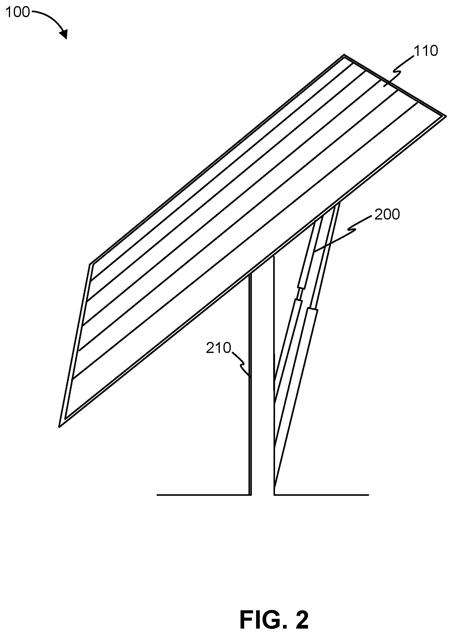 Patent US11774321 Figure 2 – System and method for flexible solar tracker and testing