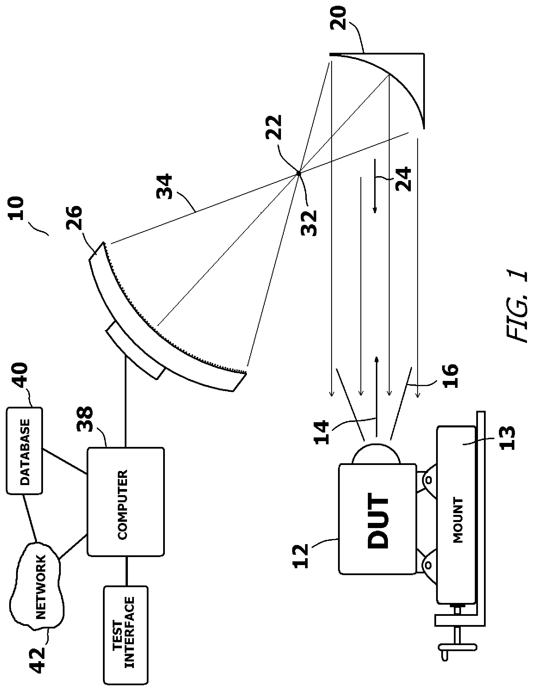 Patent US11774323 — System and method for creating a collimated space for a high fidelity simulator — Figure 1