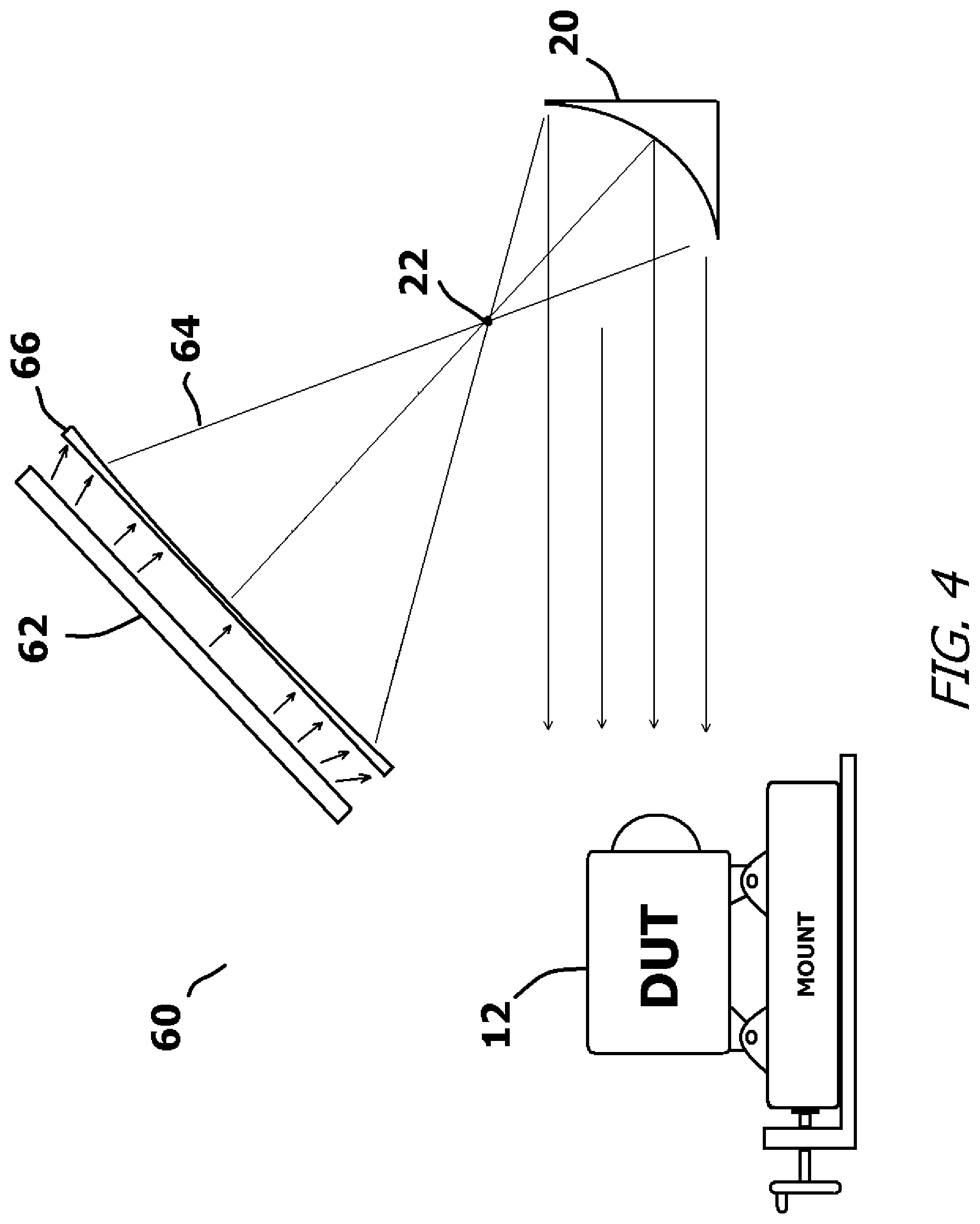 Patent US11774323 Figure 4 – System and method for creating a collimated space for a high fidelity simulator