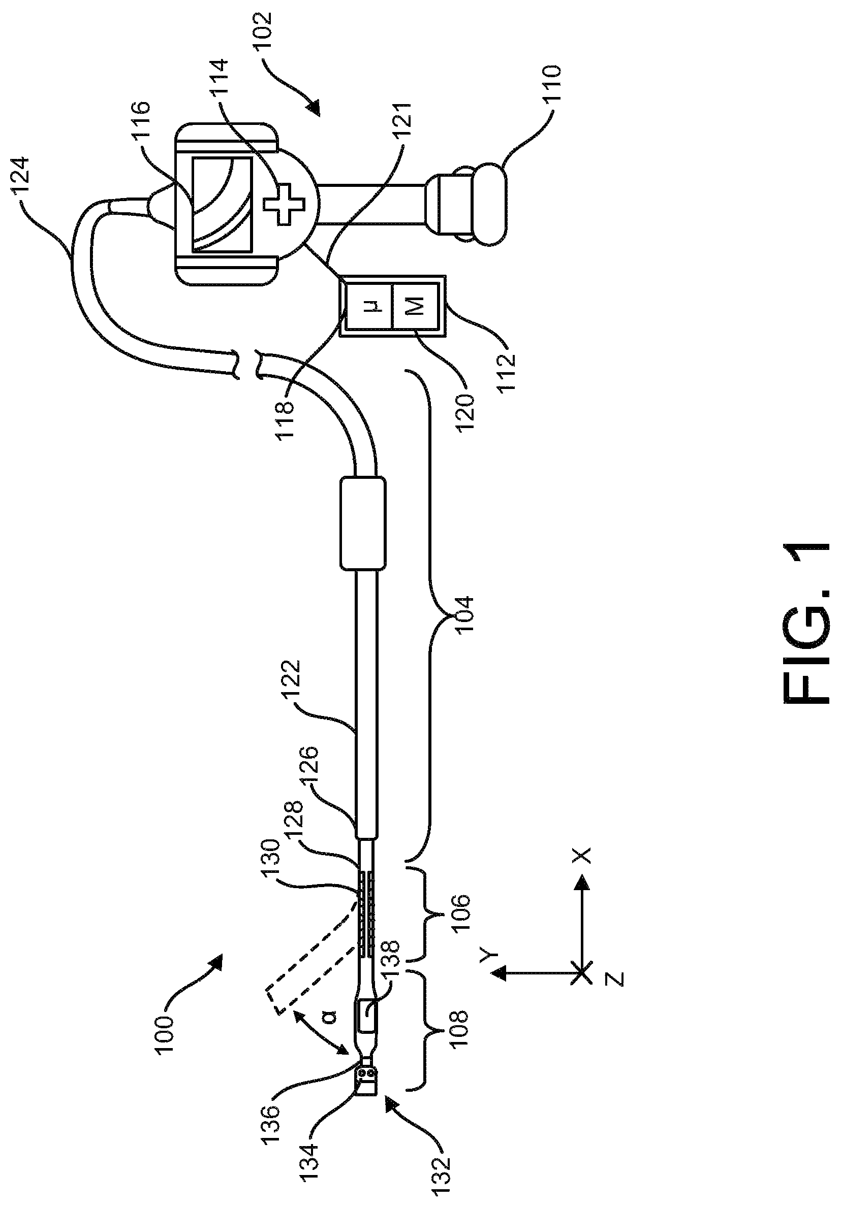 Patent US11774325 Figure 1 – Articulated non-destructive testing device having a plurality of actuation systems and a method of articulating the device