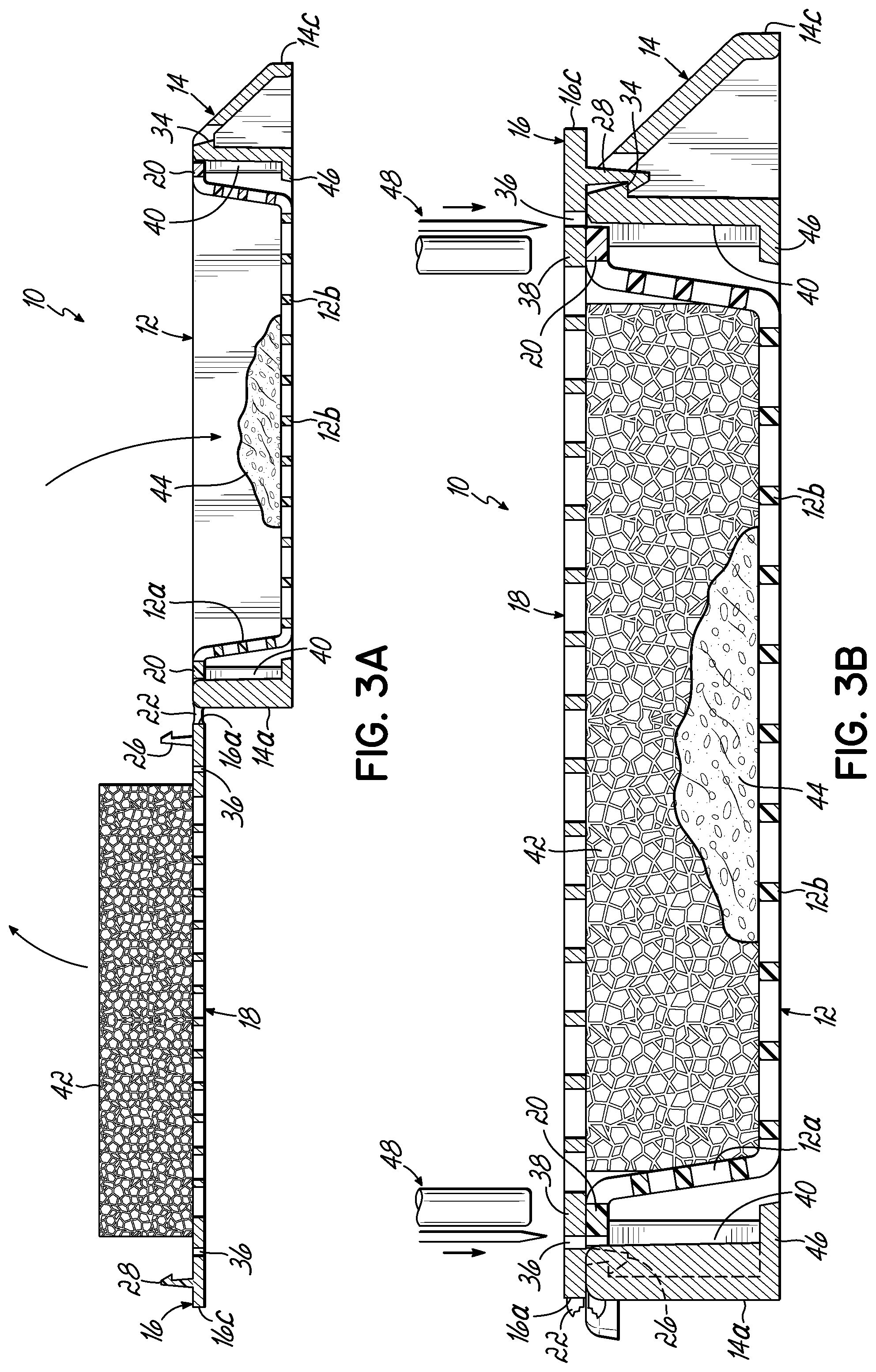 Patent US11774330 Figure 3 – Sectionable cassette and embedding frame with tissue immobilizing separable lid, and methods for preparing biopsy tissue samples