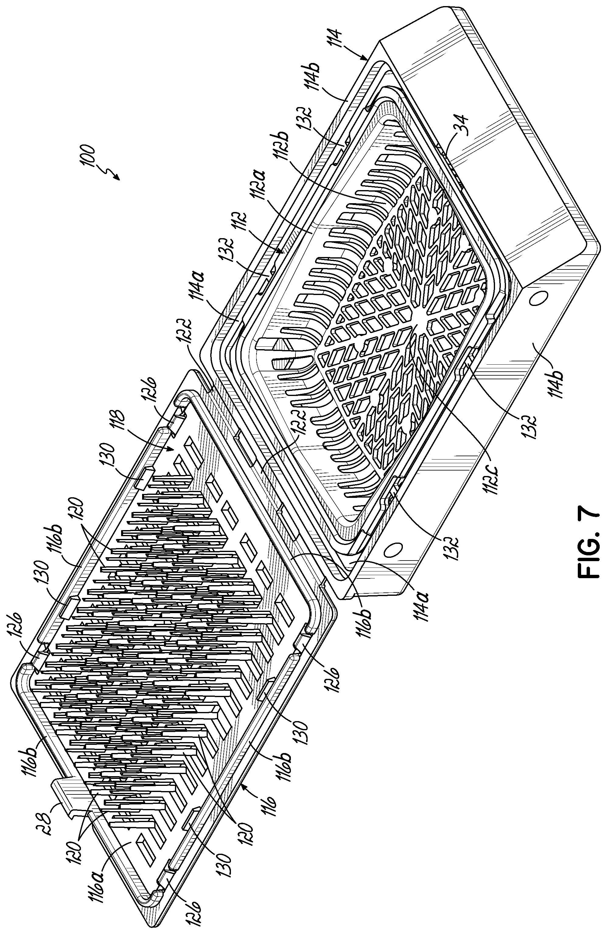 Patent US11774330 Figure 8 – Sectionable cassette and embedding frame with tissue immobilizing separable lid, and methods for preparing biopsy tissue samples
