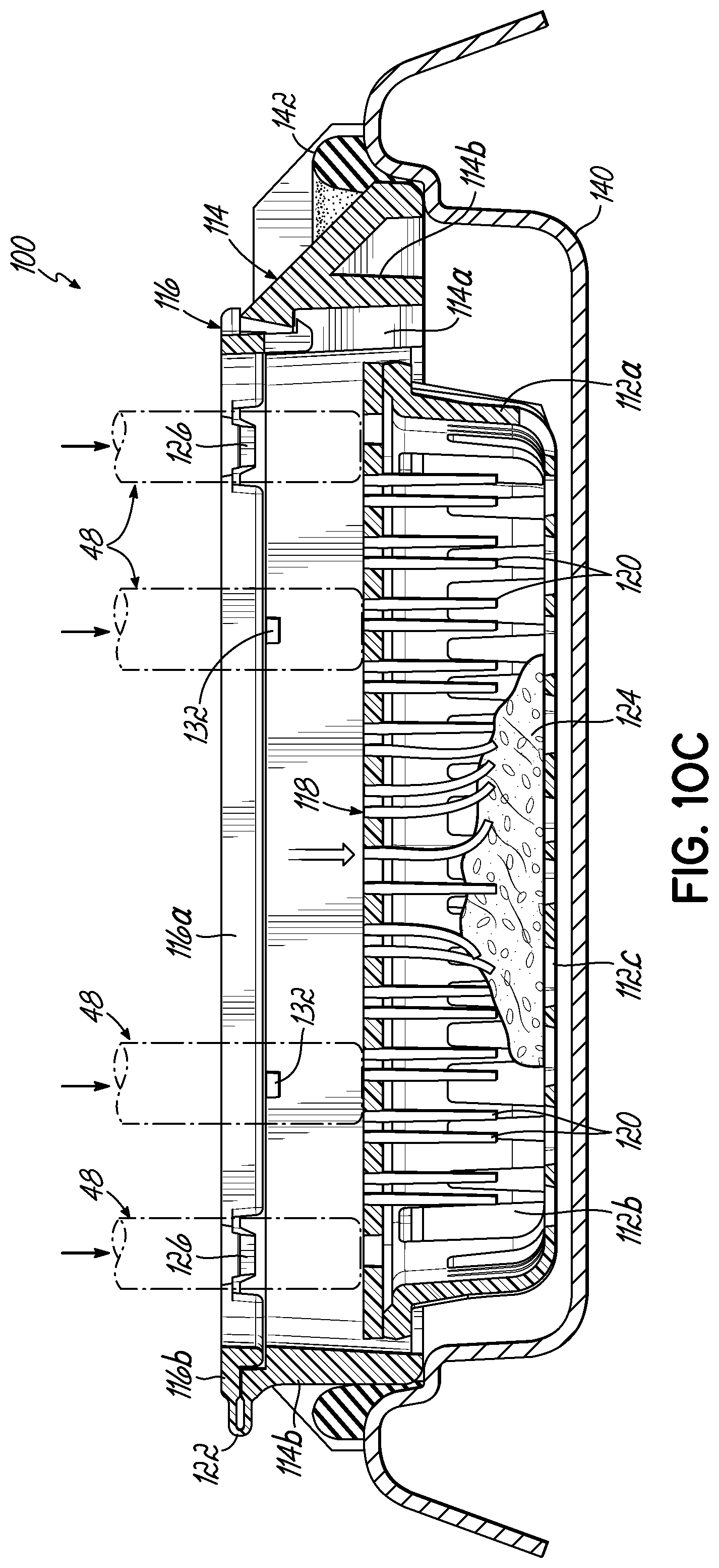 Patent US11774330 Figure 12 – Sectionable cassette and embedding frame with tissue immobilizing separable lid, and methods for preparing biopsy tissue samples