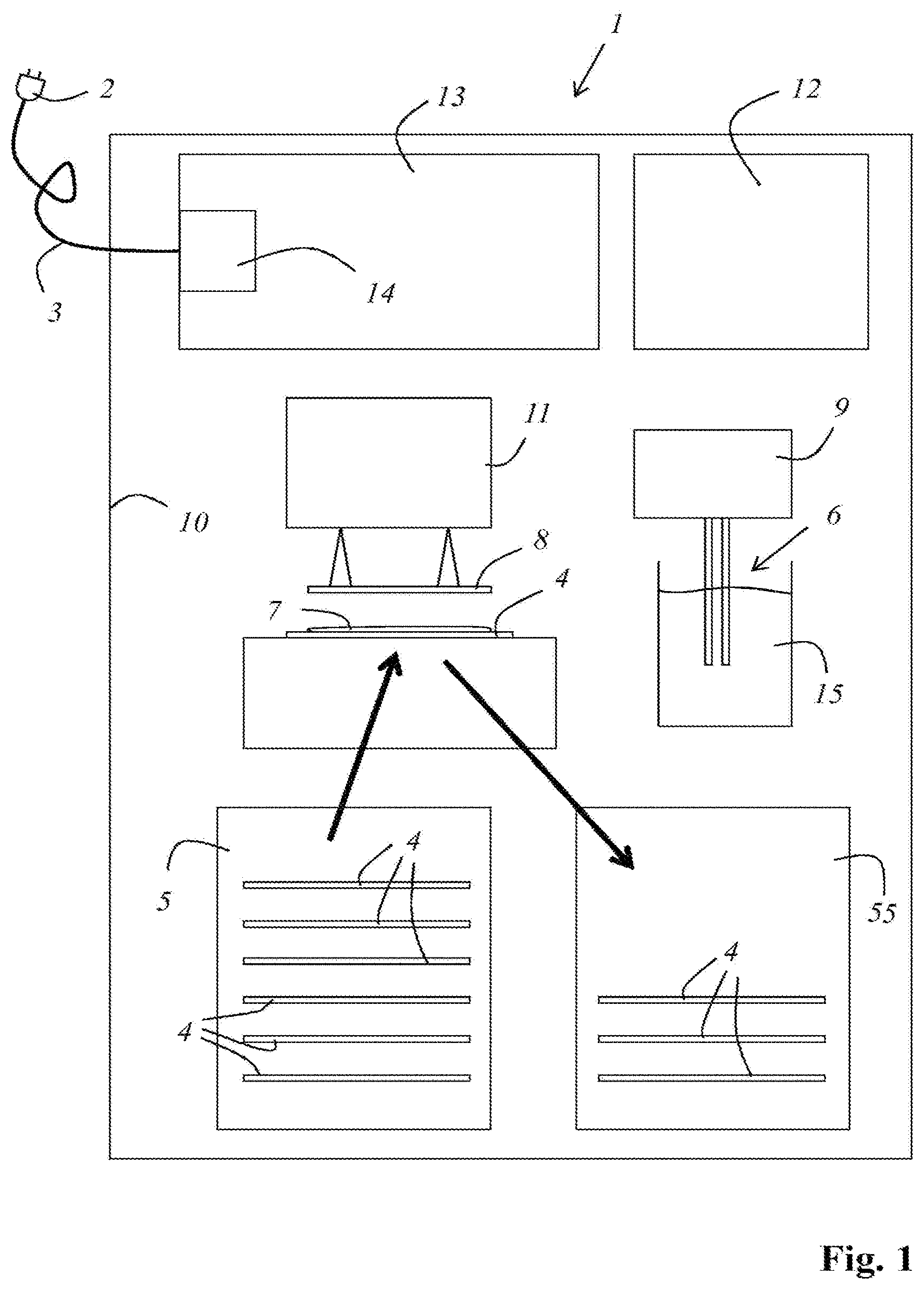 Patent US11774331 Figure 1 – Coverslipping machine