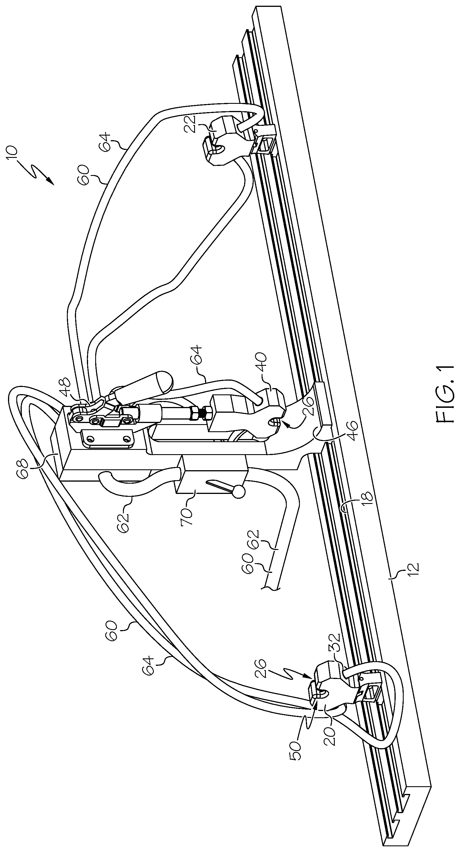 Patent US11774333 — Shaft testing device with non-contact bearing — Figure 1