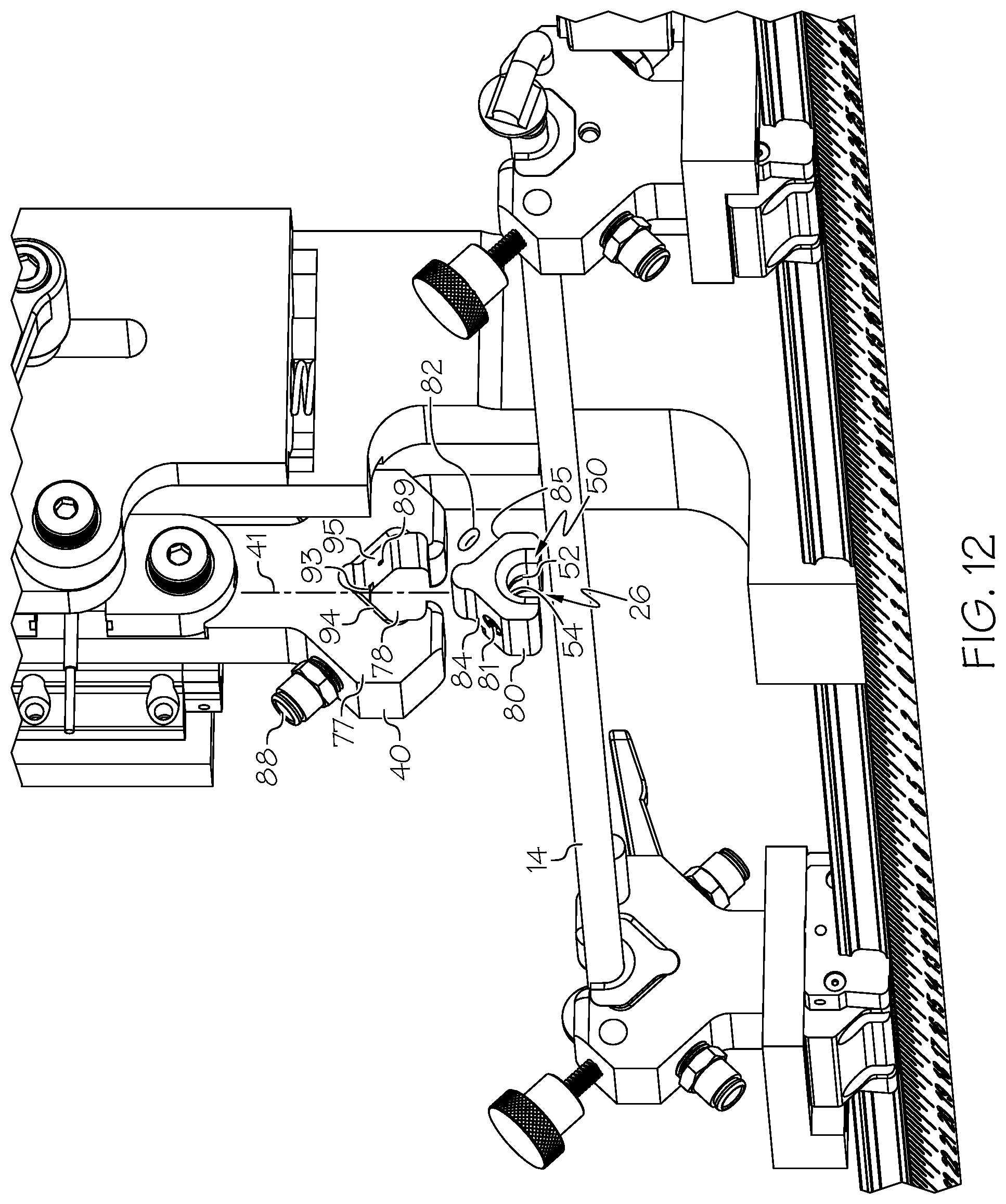 Patent US11774333 Figure 12 – Shaft testing device with non-contact bearing