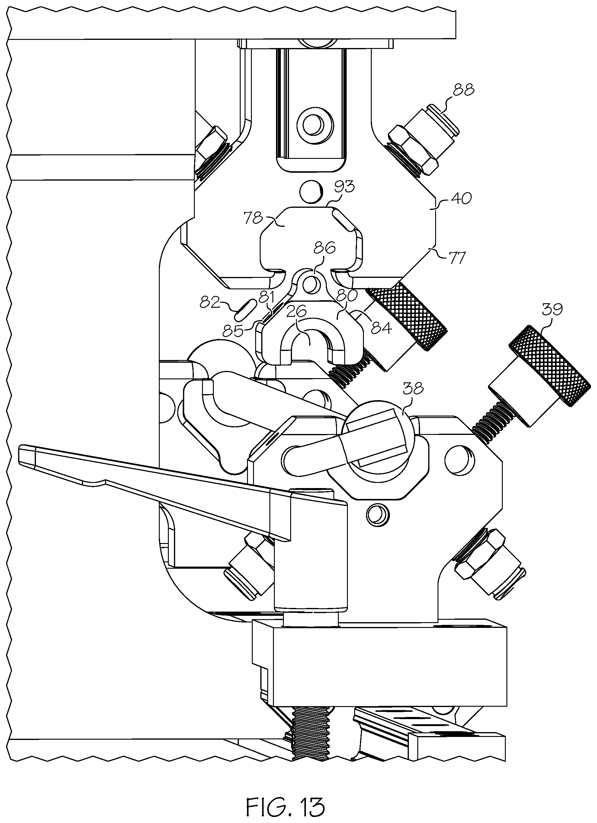 Patent US11774333 Figure 13 – Shaft testing device with non-contact bearing