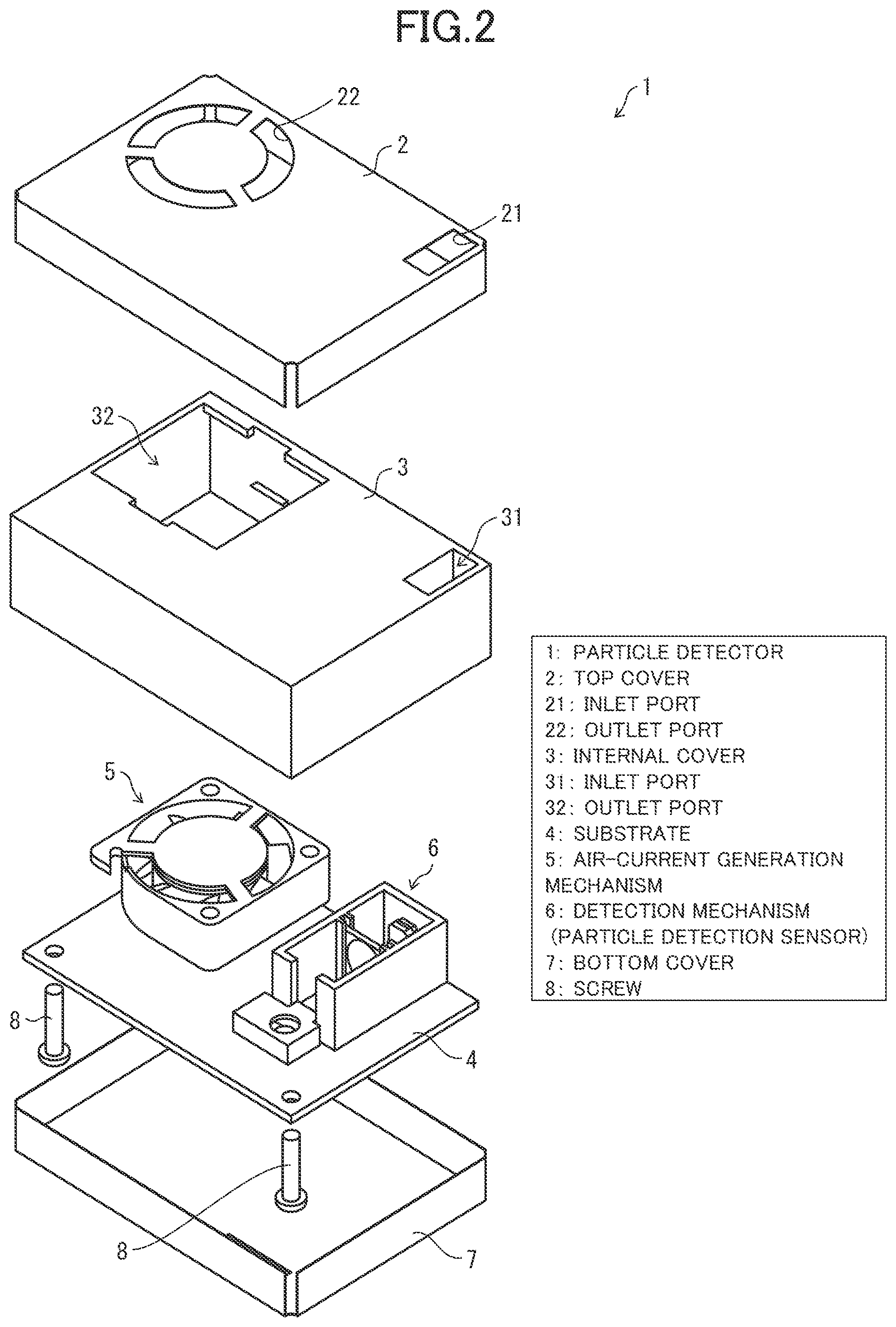 Patent US11774345 Figure 2 – Particle detection sensor and particle detector