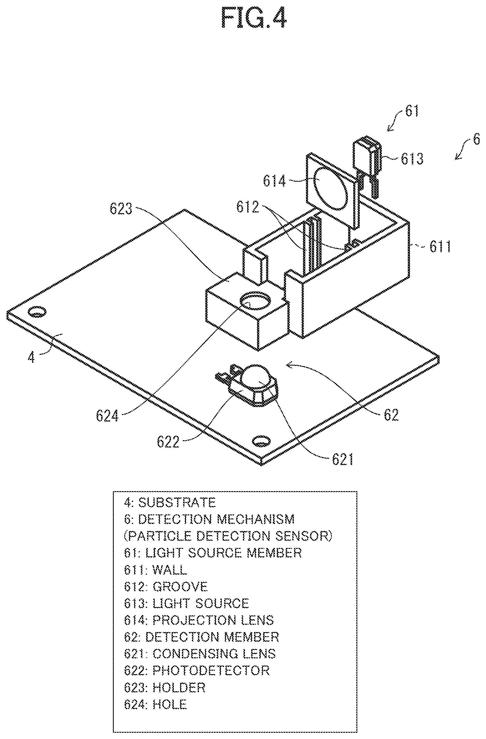 Patent US11774345 Figure 4 – Particle detection sensor and particle detector