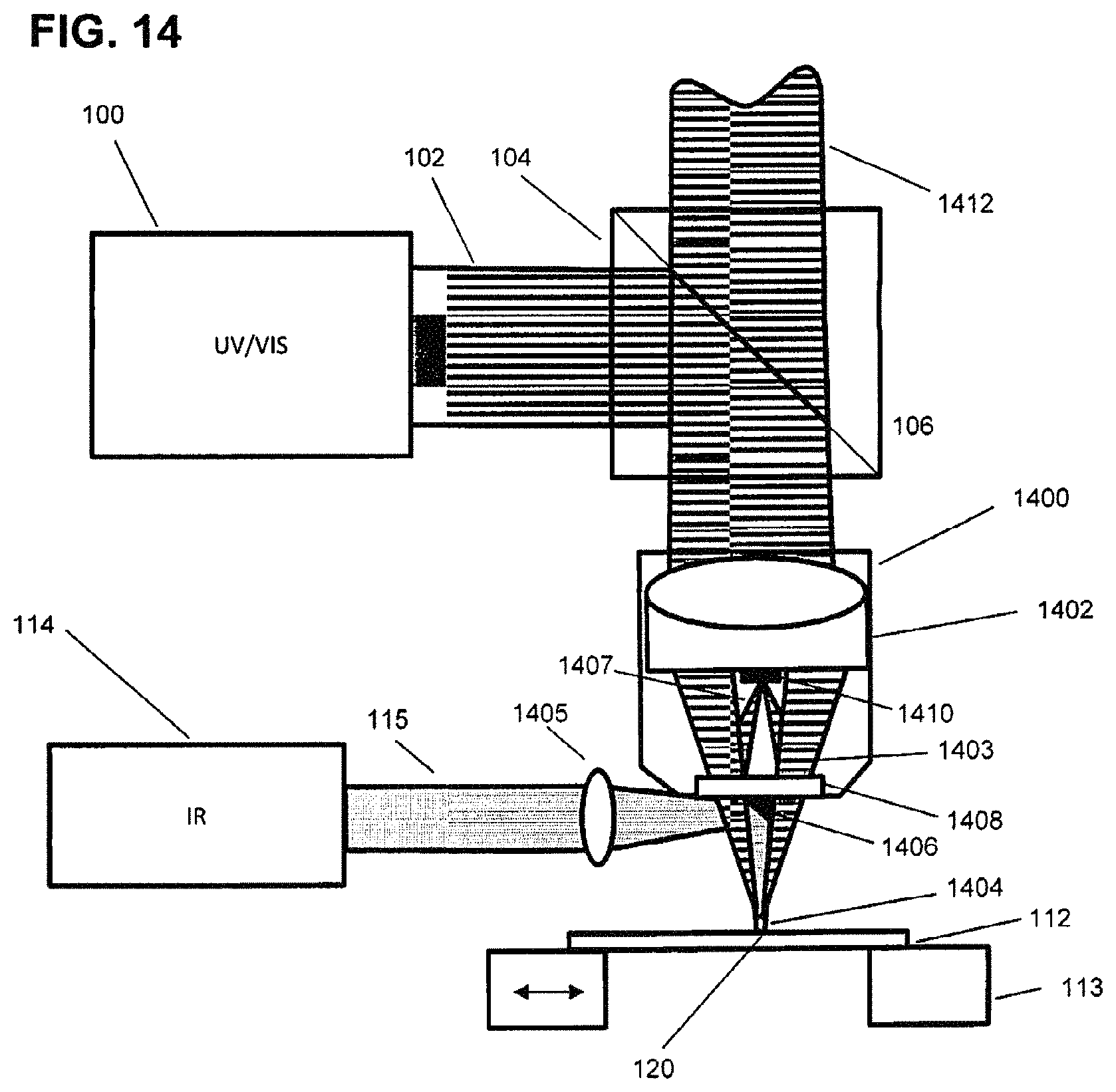 Patent US11774354 Figure 13 – Interferometric optical photothermal infrared spectroscopy