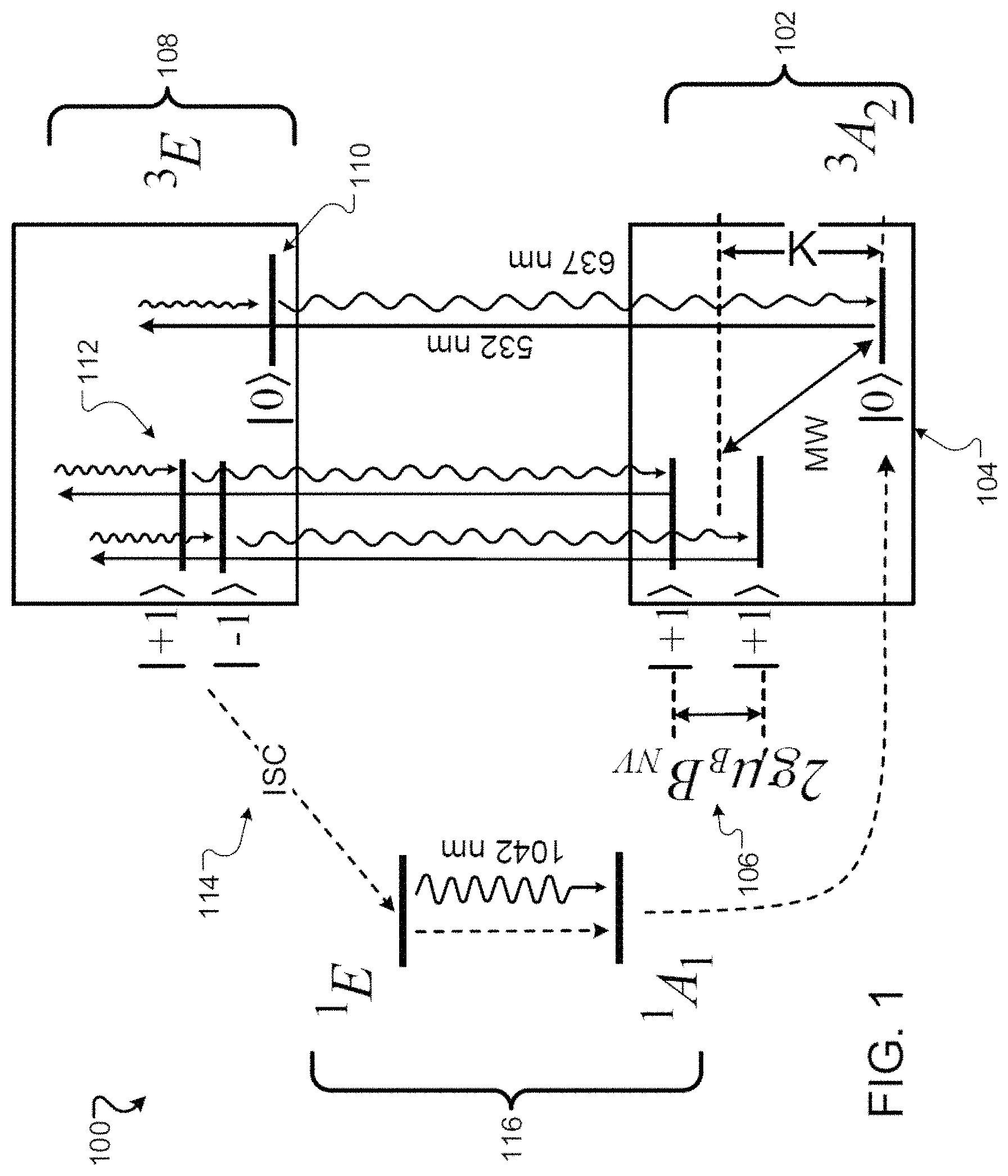 Patent US11774384 Figure 1 – Spin defect magnetometry pixel array