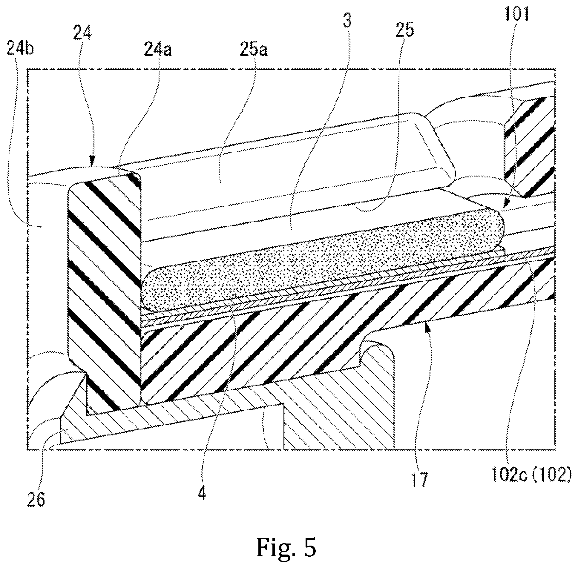 Patent US11774387 Figure 4 – Wiring structure, conductive particle detecting device, and speed reducer