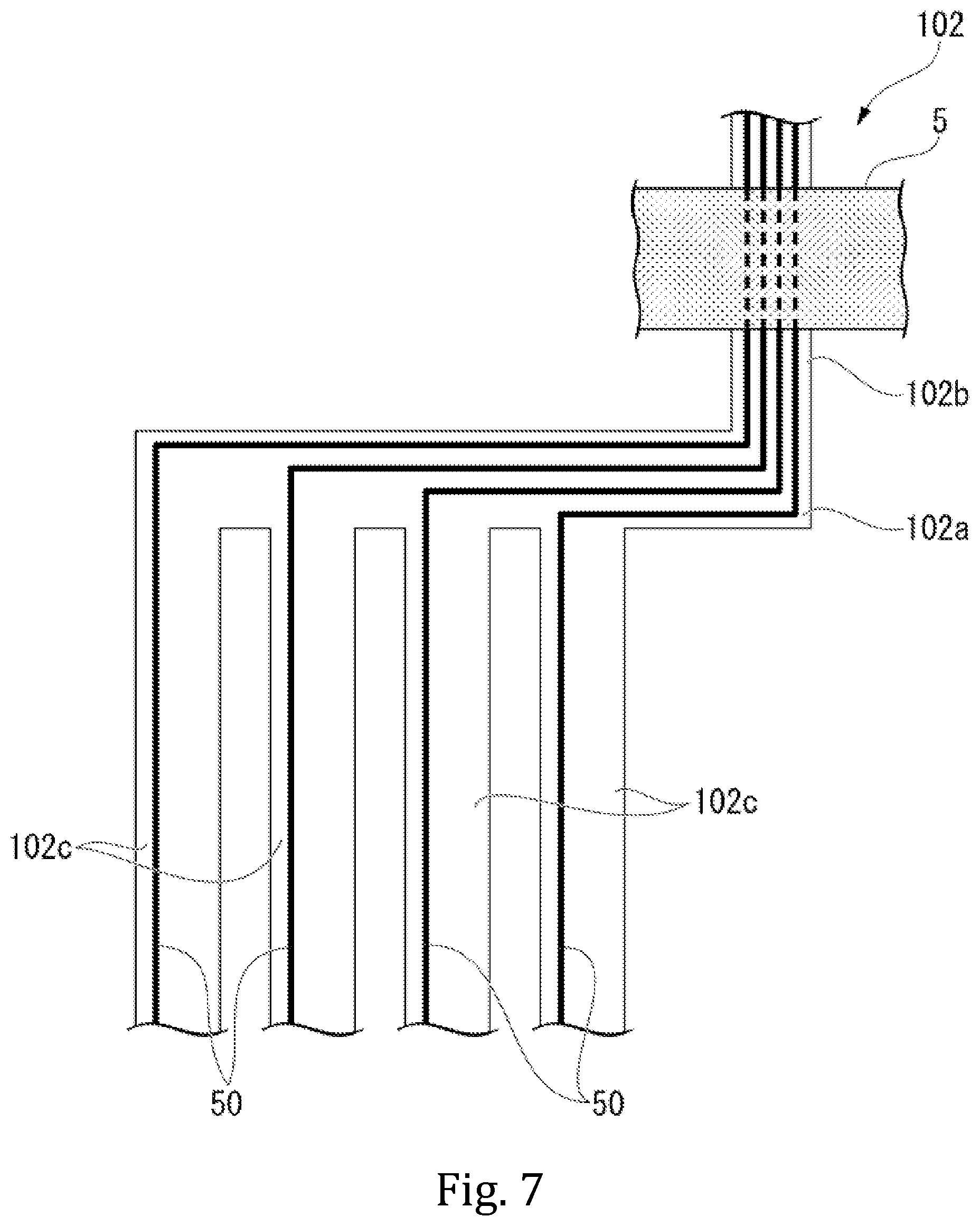 Patent US11774387 Figure 6 – Wiring structure, conductive particle detecting device, and speed reducer