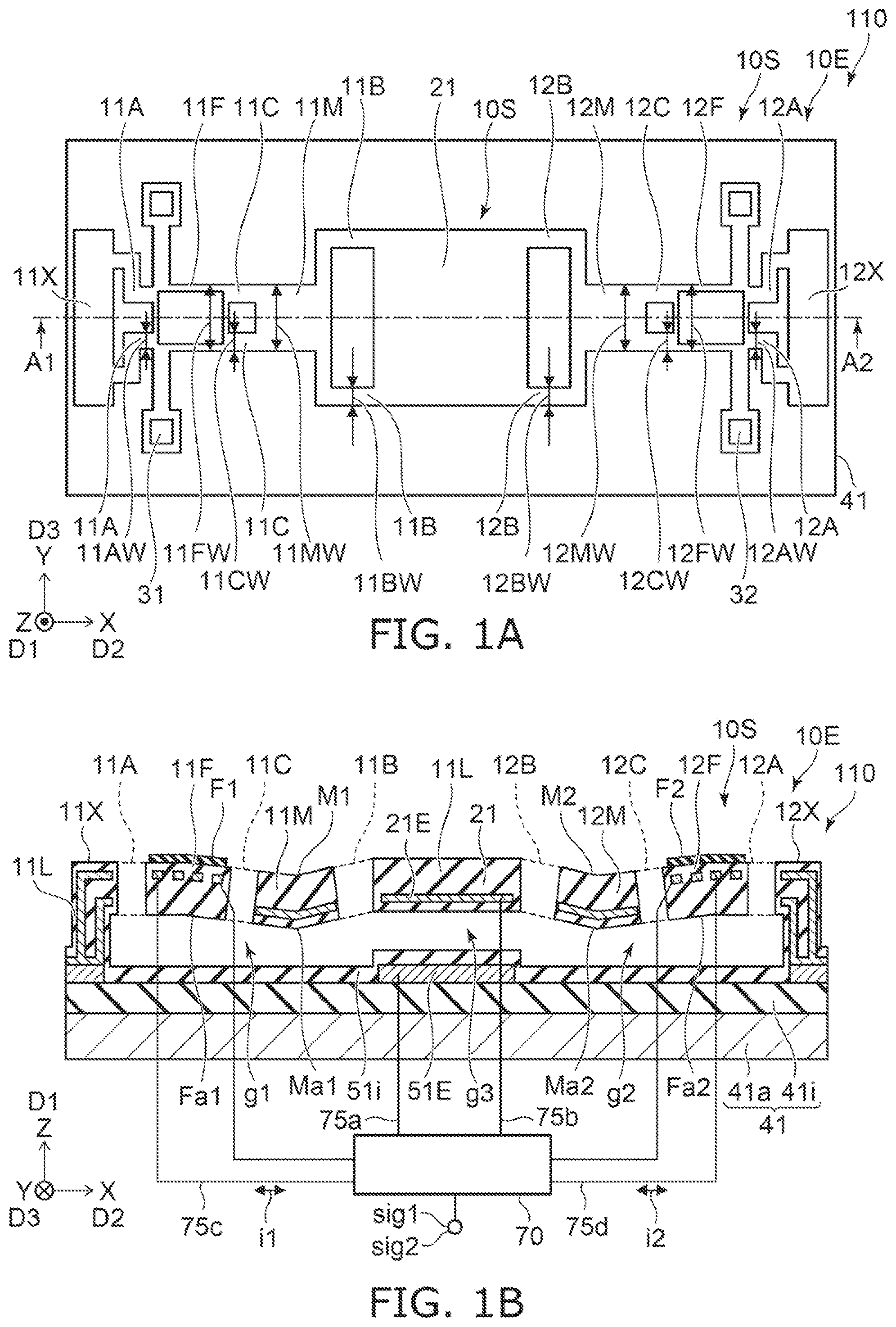 Patent US11774393 Figure 1 – Sensor and capacitor device