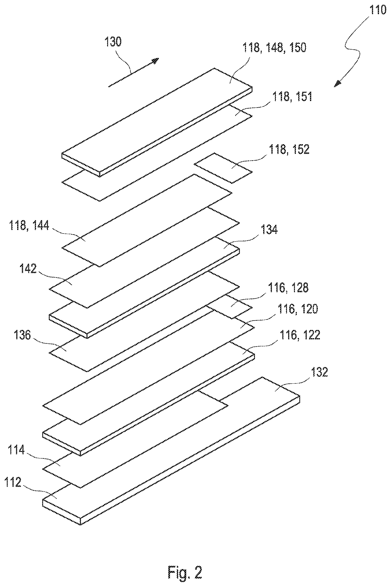 Patent US11774395 Figure 2 – Test element for electrochemically detecting at least one analyte