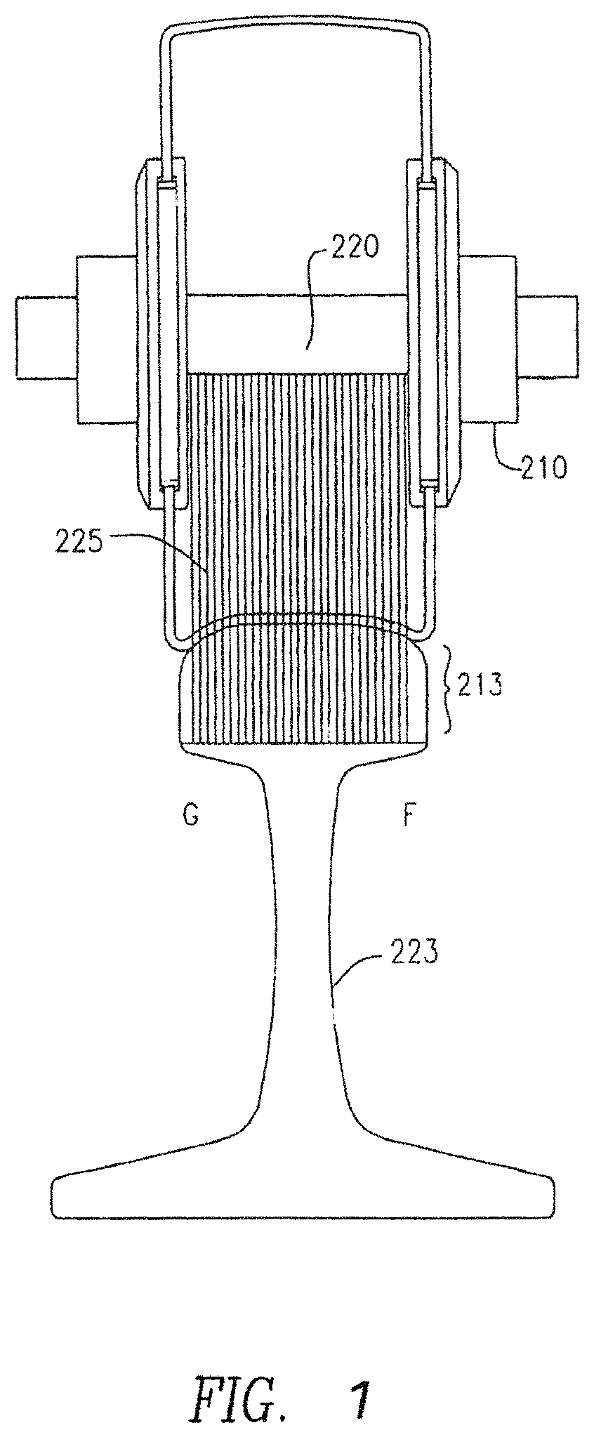 Patent US11774406 Figure 1 – Advanced highspeed system to identify and classify areas of rail anomalies