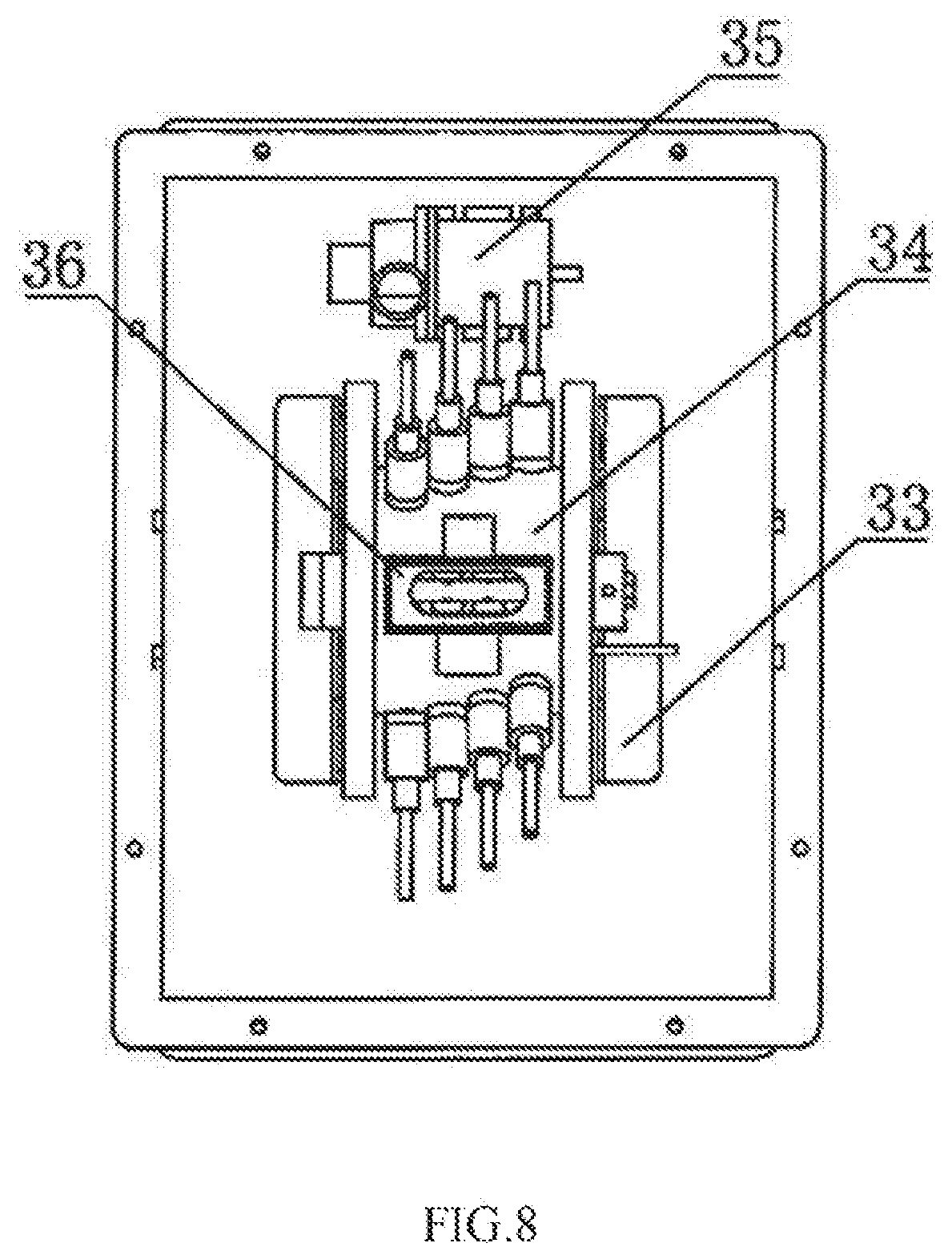 Patent US11774410 Figure 6 – Small-diameter wire/rod/tube ultrasonic detection system without end blind area