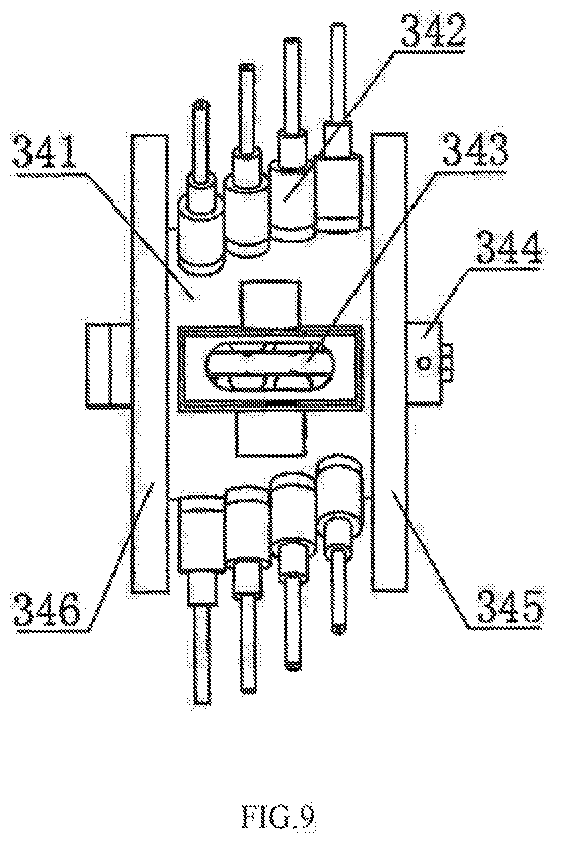 Patent US11774410 Figure 7 – Small-diameter wire/rod/tube ultrasonic detection system without end blind area