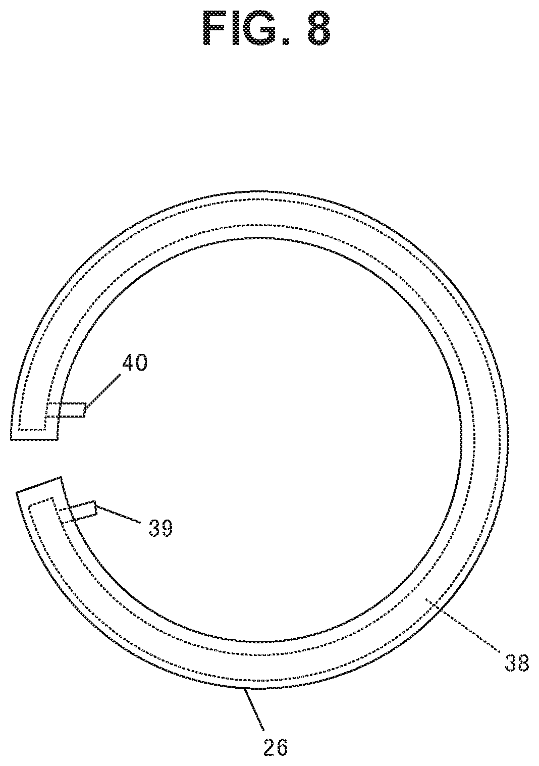 Patent US11774412 Figure 8 – Field flow fractionation device including mass balancer portion