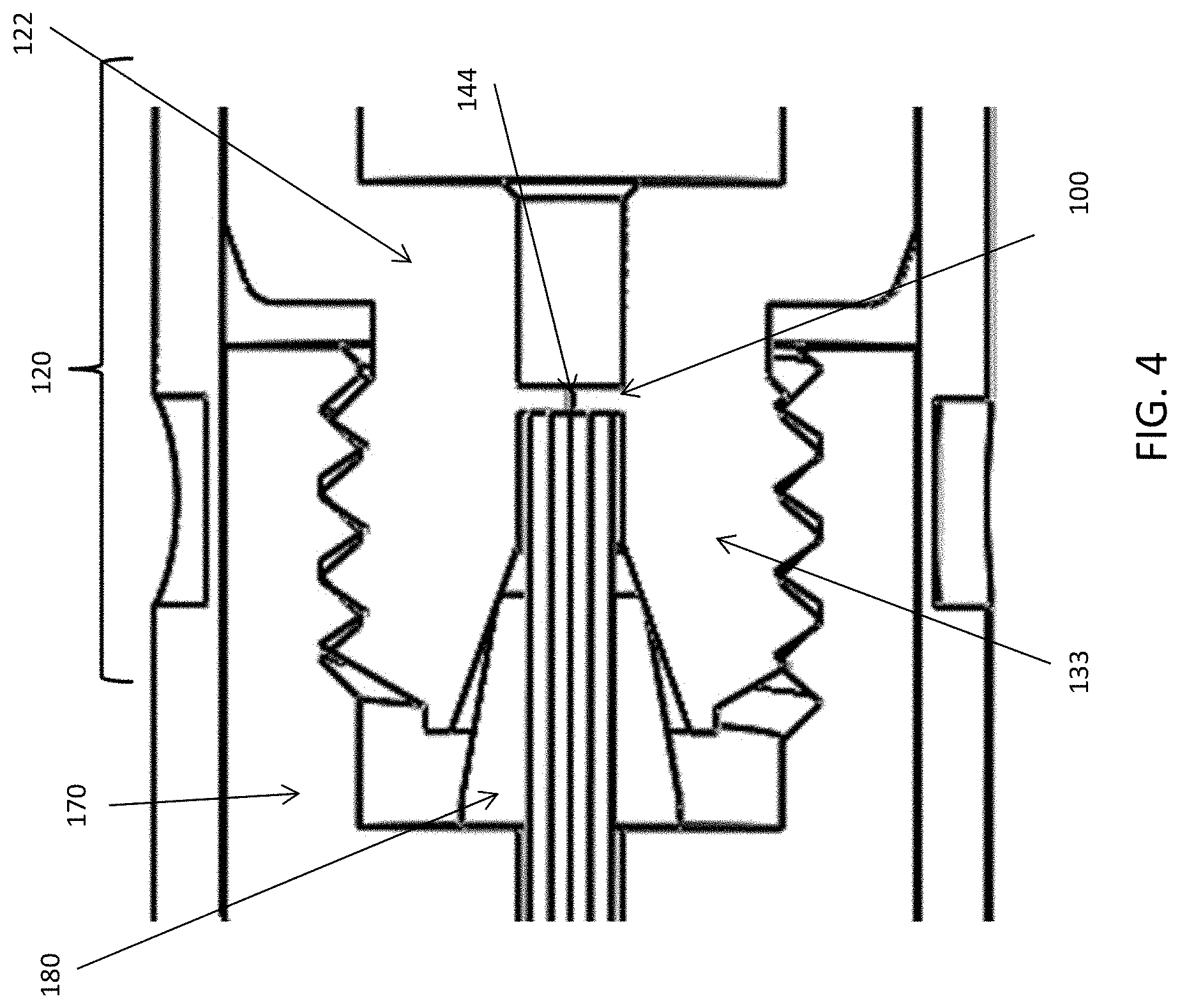 Patent US11774416 Figure 4 – Replaceable emitter assembly for interfacing a separation column to a mass spectrometer