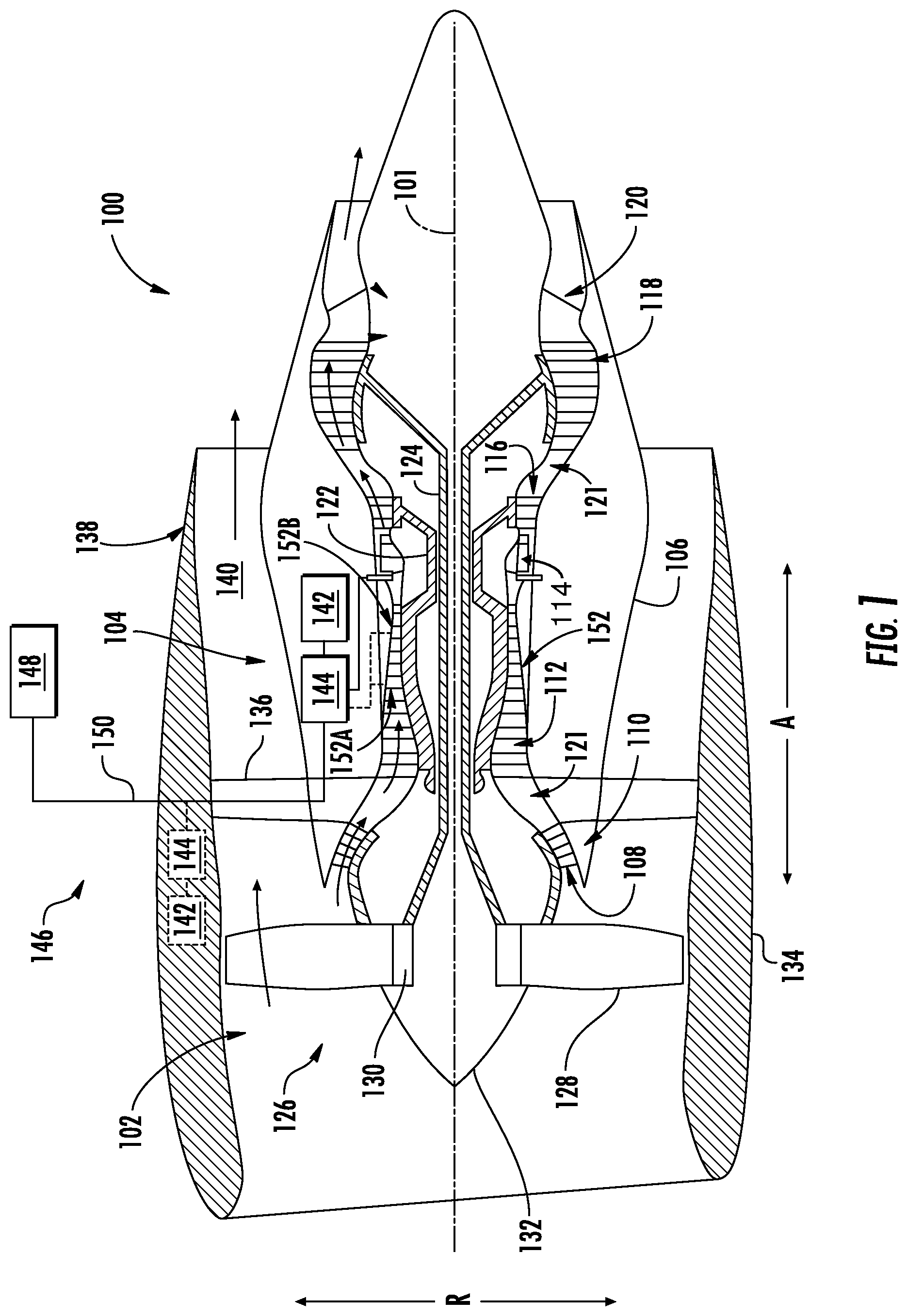 Patent US11774427 Figure 1 – Methods and apparatus for monitoring health of fuel oxygen conversion unit