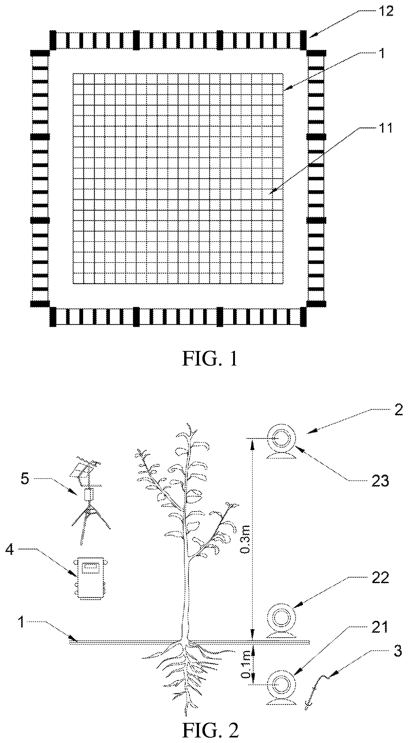 Patent US11774435 Figure 1 – Digital sample plot for soil fauna in dry land and construction method thereof