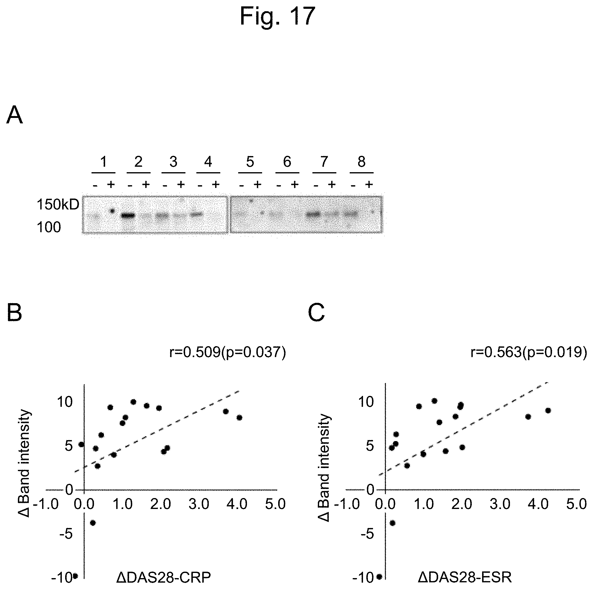 Patent US11774447 Figure 17 – Detection of citrullinated inter-alpha-trypsin inhibitor heavy chain 4 (ITIH4)