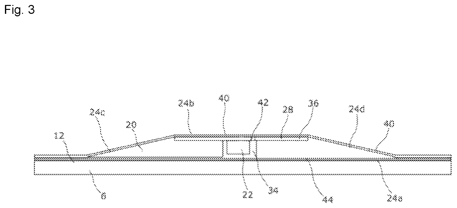 Patent US11774465 Figure 2 – Measurement device with suspended sensors