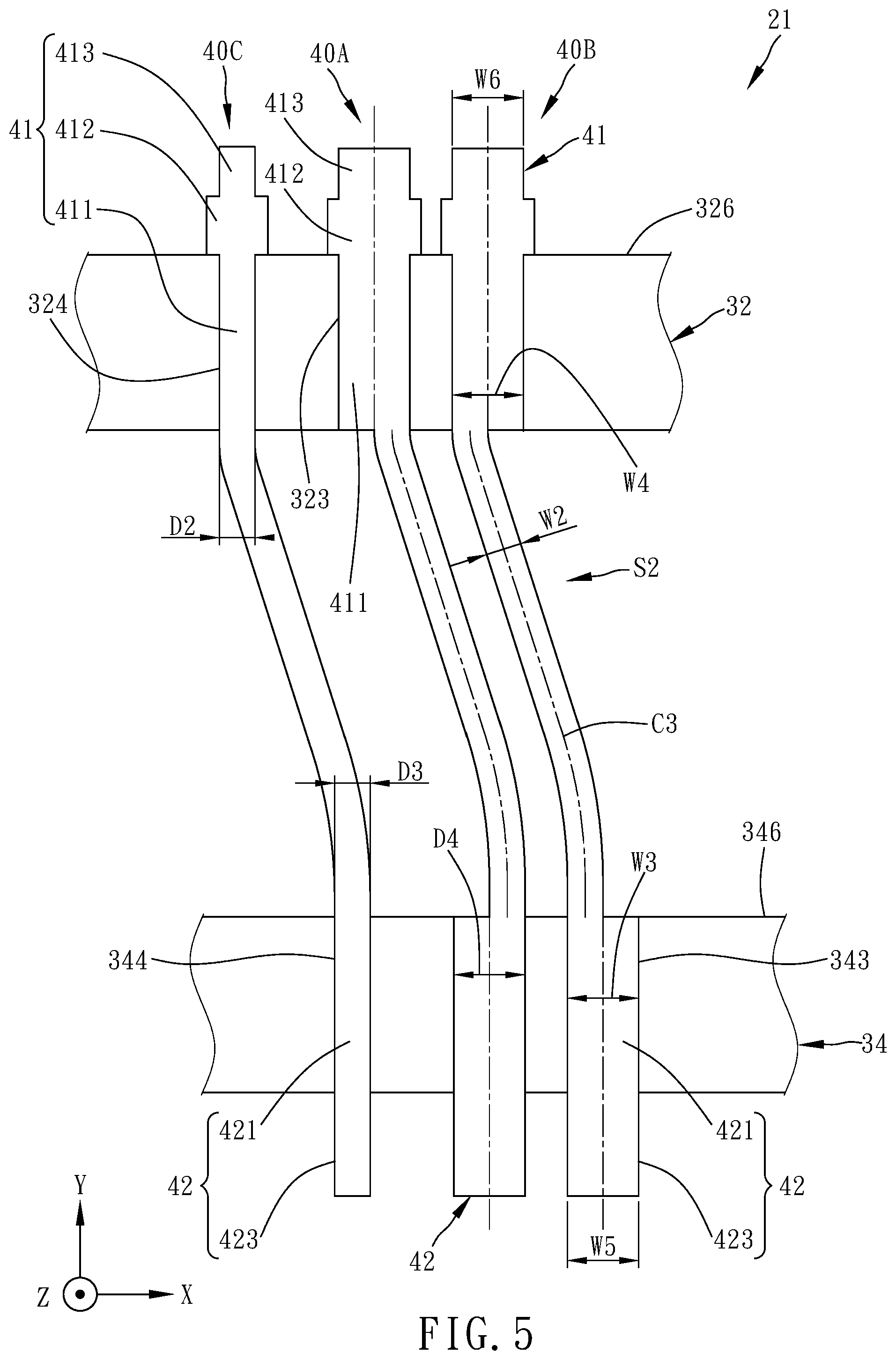 Patent US11774468 Figure 5 – Vertical probe head