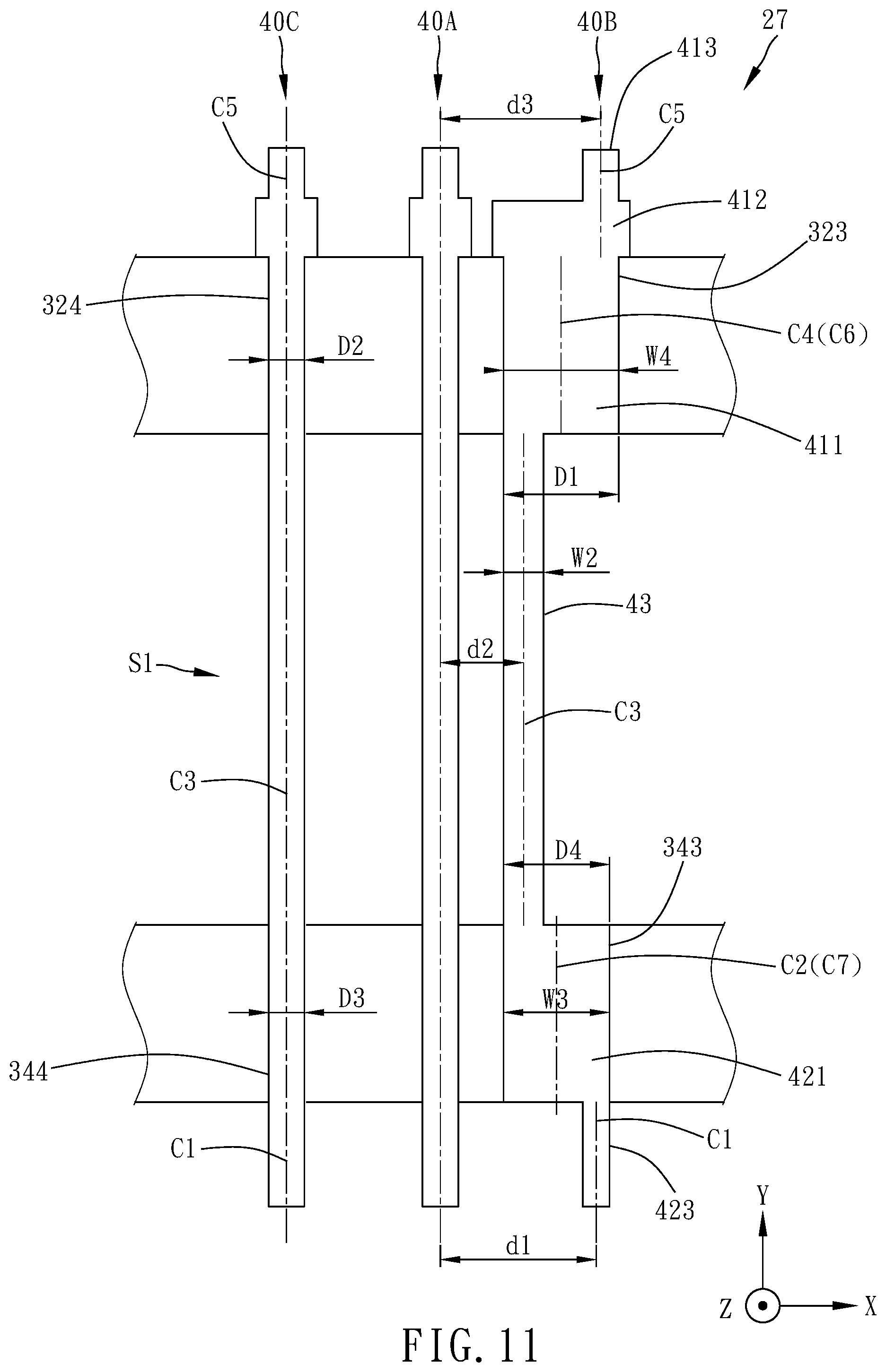 Patent US11774468 Figure 11 – Vertical probe head
