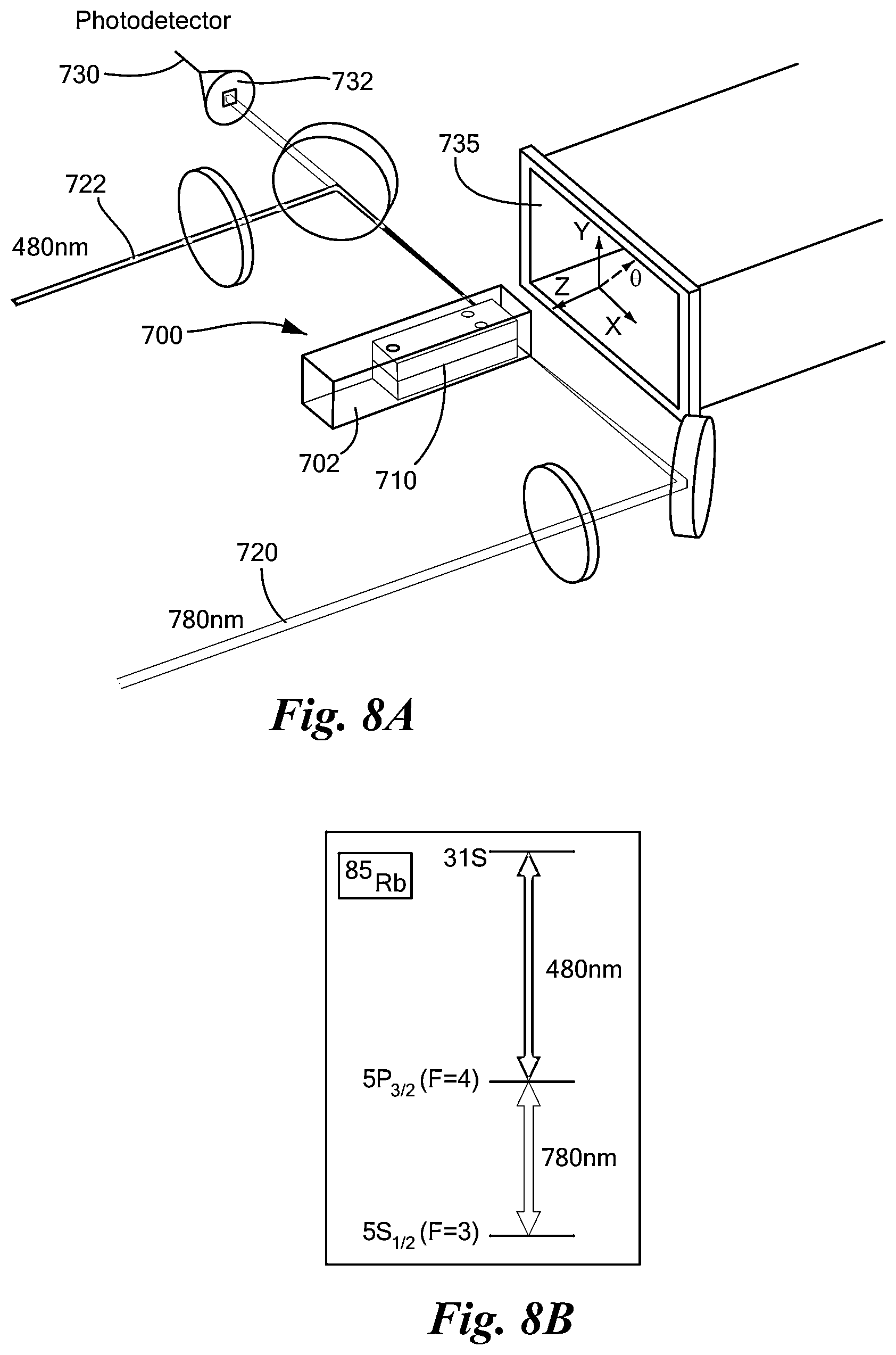Patent US11774482 Figure 8 – Atom-based electromagnetic field sensing element and measurement system